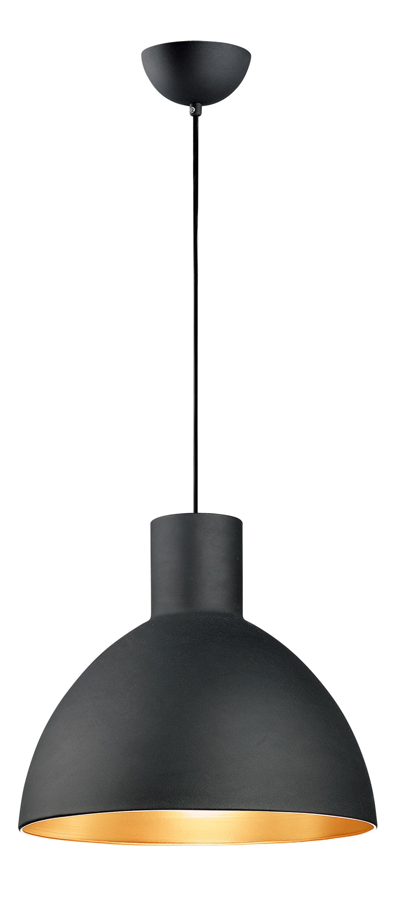 Maxim 11026BKGLD 18.25 in. Cora 1-Light Pendant Ceiling Light, Black & Gold