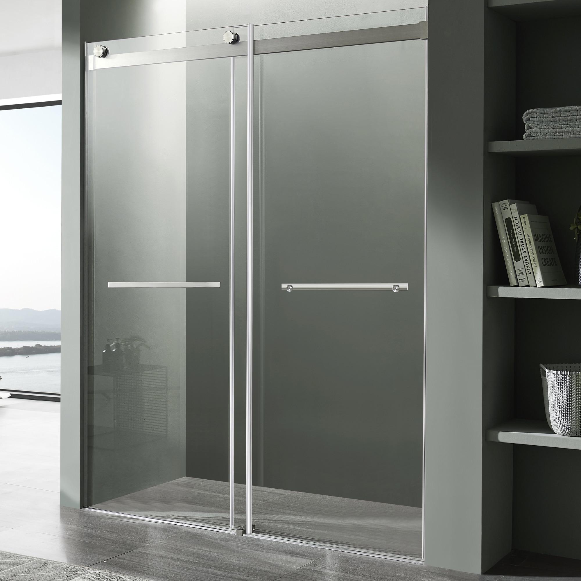 Kahn 60" W x 76" H Double Sliding Frameless Shower Door