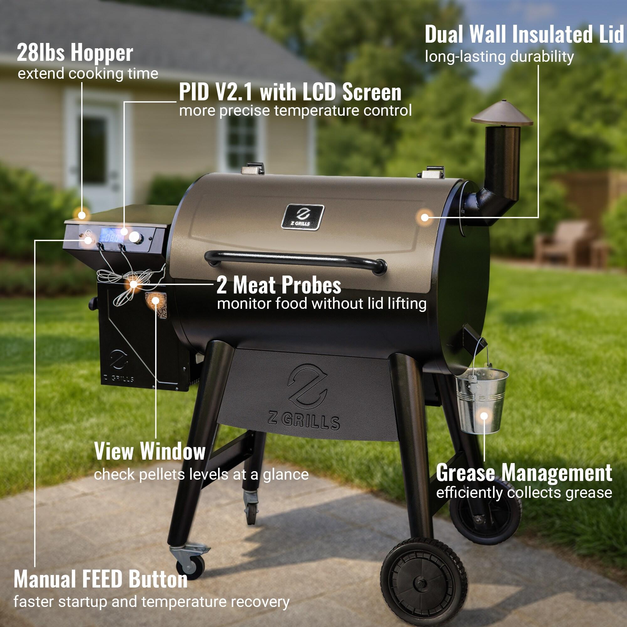 Z GRILLS 697 sq.in Pellet Grill with Temps Controller 2.1 and Latest Functions