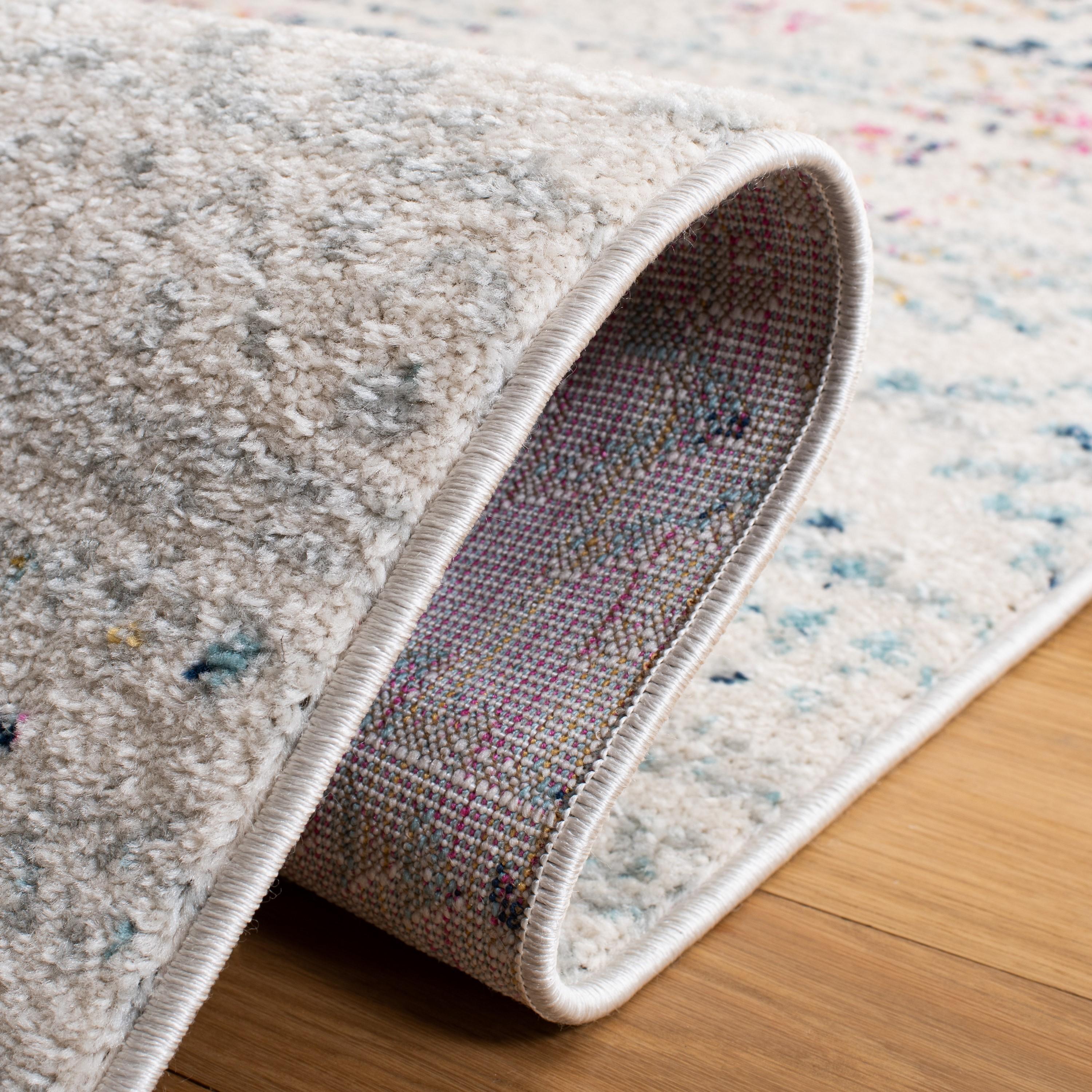 SAFAVIEH Tulum Lakisha Distressed Southwestern Area Rug, 10' x 13', Ivory/Blue