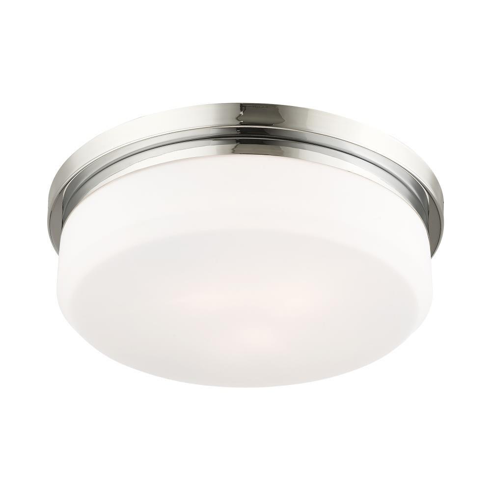 Livex Lighting 7393 15.5" Wide Flush Mount Ceiling Fixture / Wall Sconce - Chrome