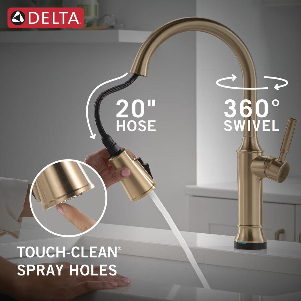 Renaldi Brushed Gold Touchless Pull-Down Kitchen Faucet