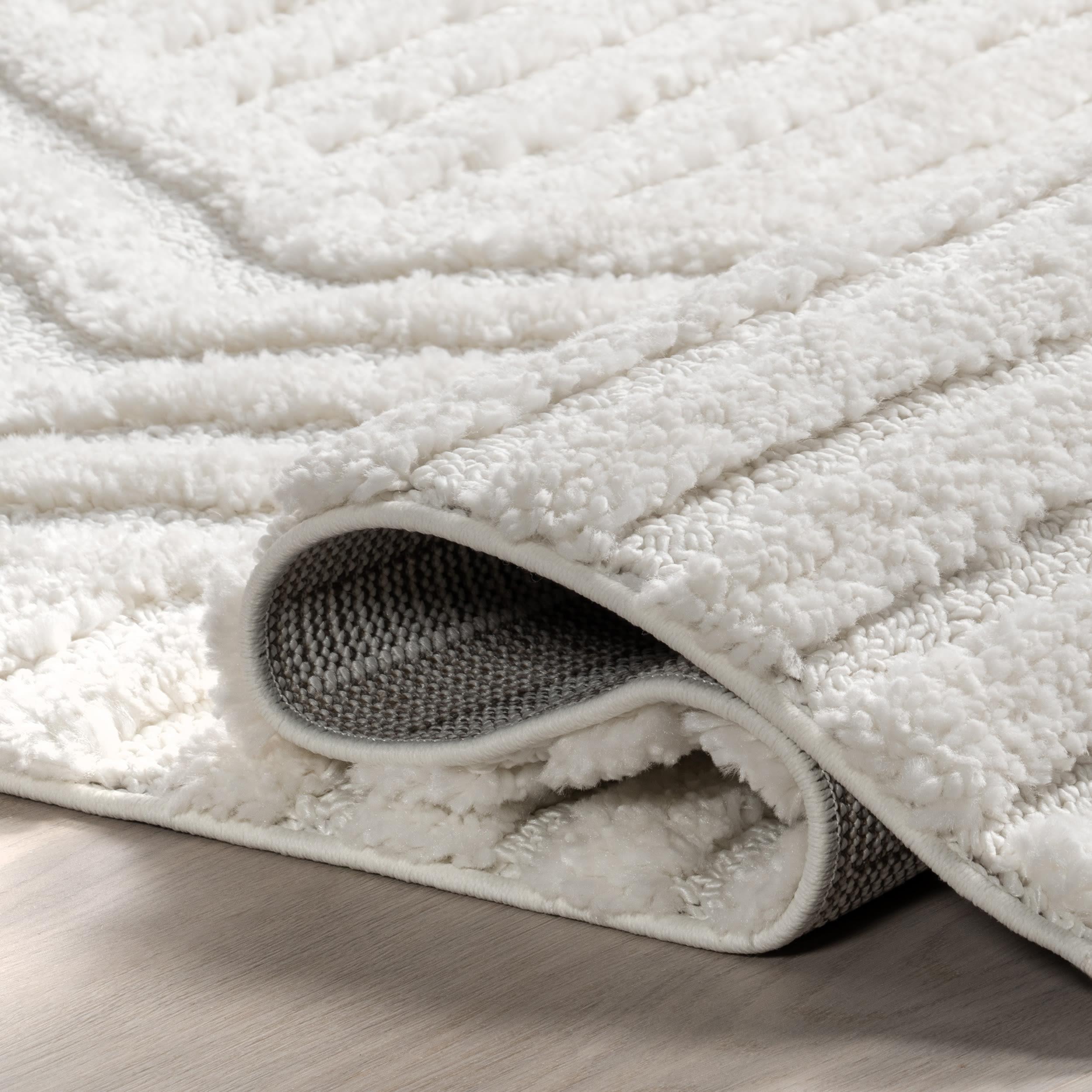 Nuloom Risette Solid 8x10 Shag Indoor Area Rug for Living Room Bedroom Dining Room Nursery Kitchen, Ivory
