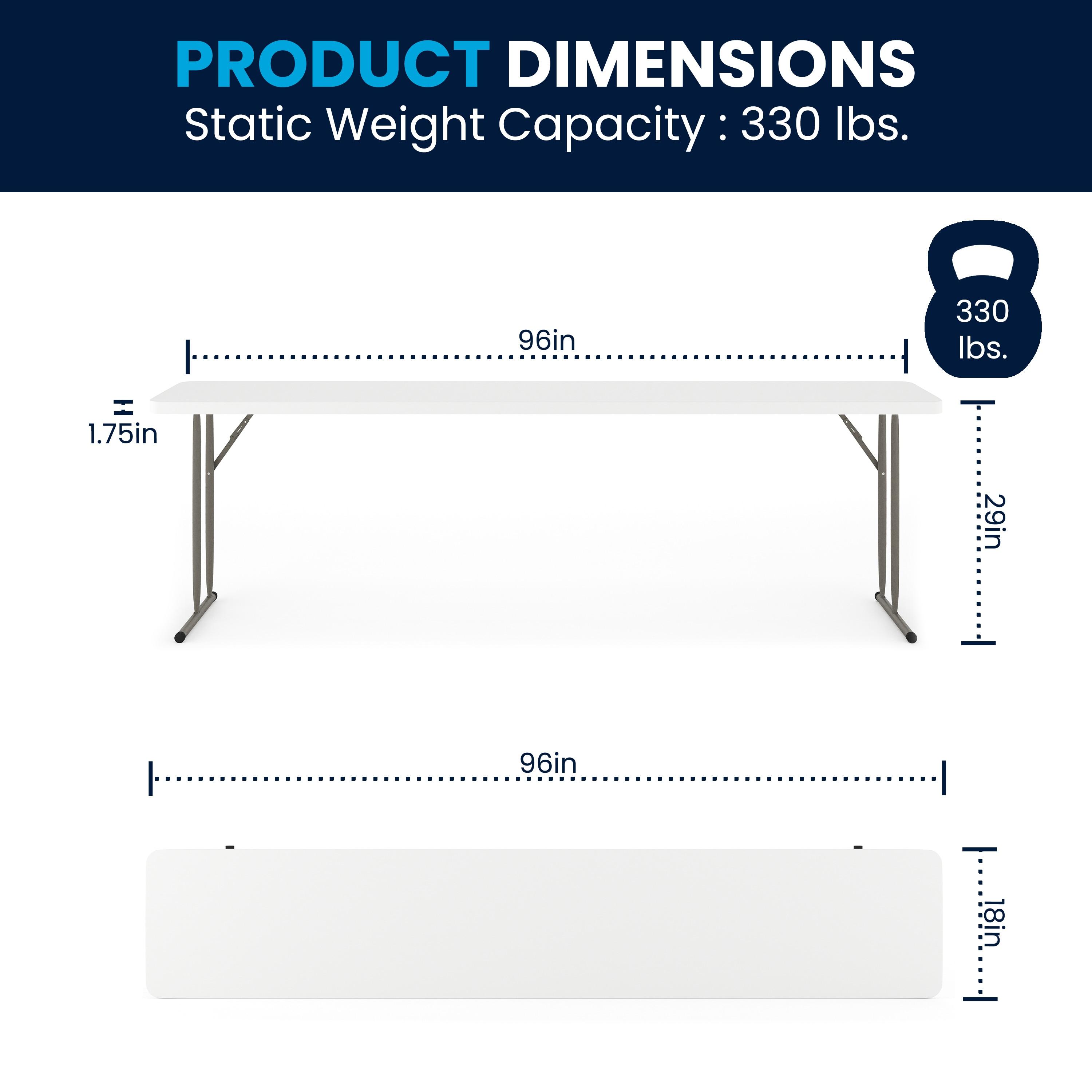 Noah Rectangular Plastic Folding Training and Event Table