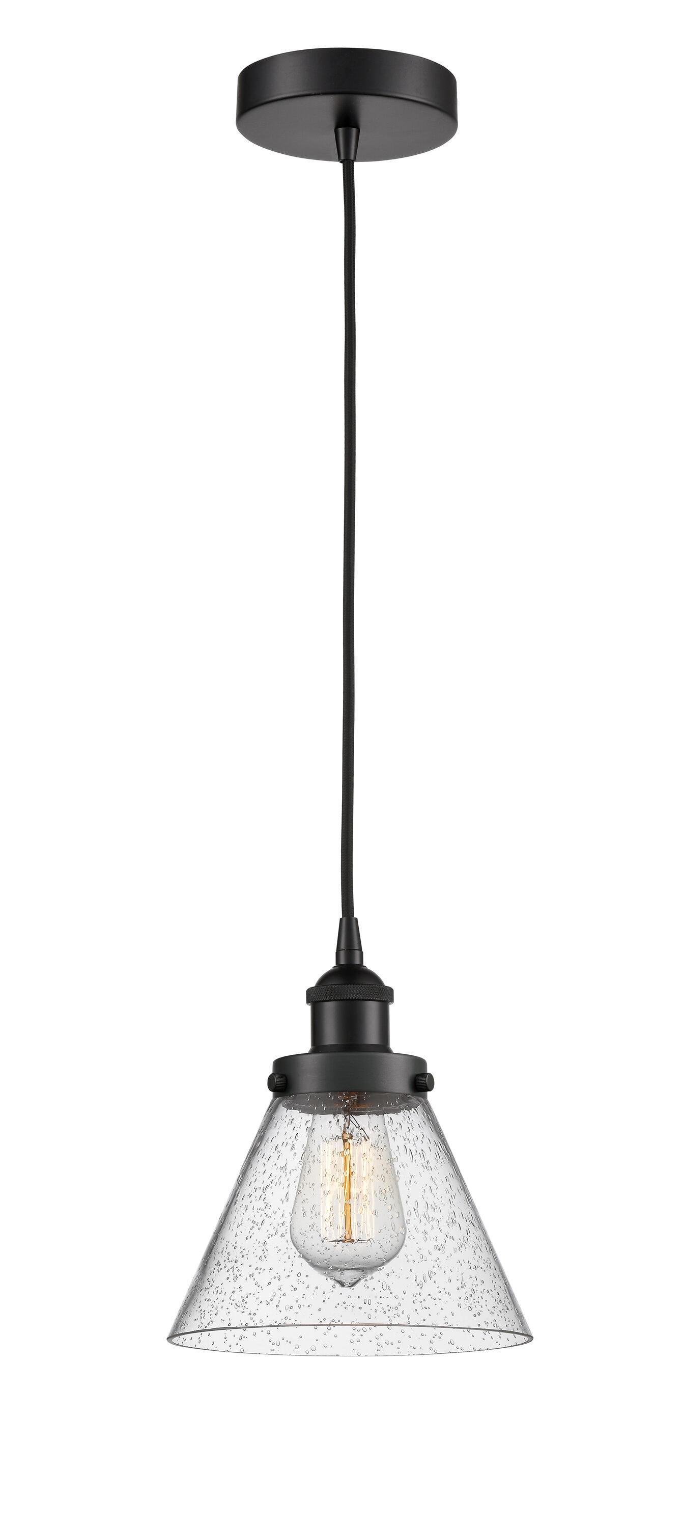 Innovations Lighting Cone 1 - Light Pendant in  Matte Black