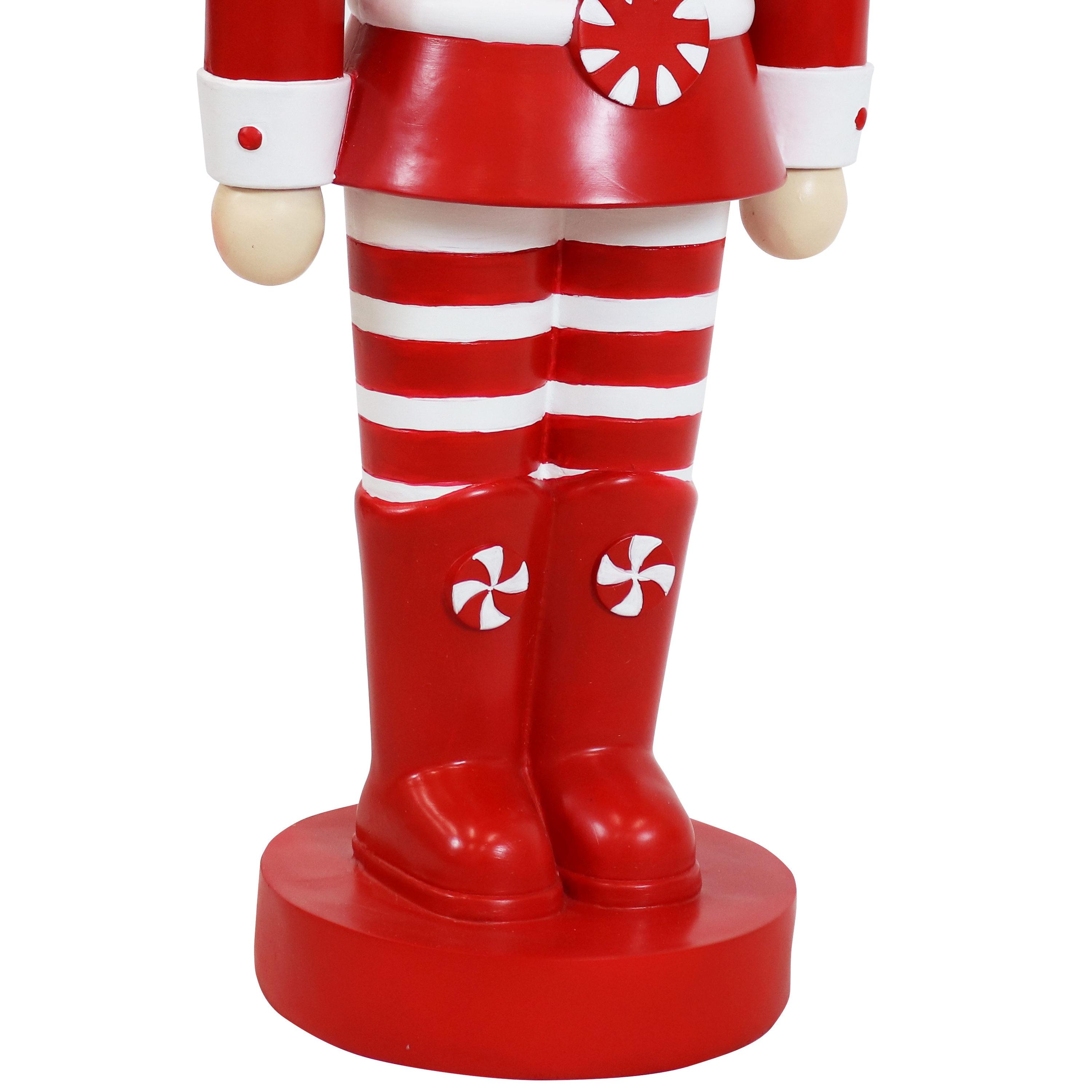 Sunnydaze Alfonso the Noble Large Nutcracker Statue - Red/White - 36"