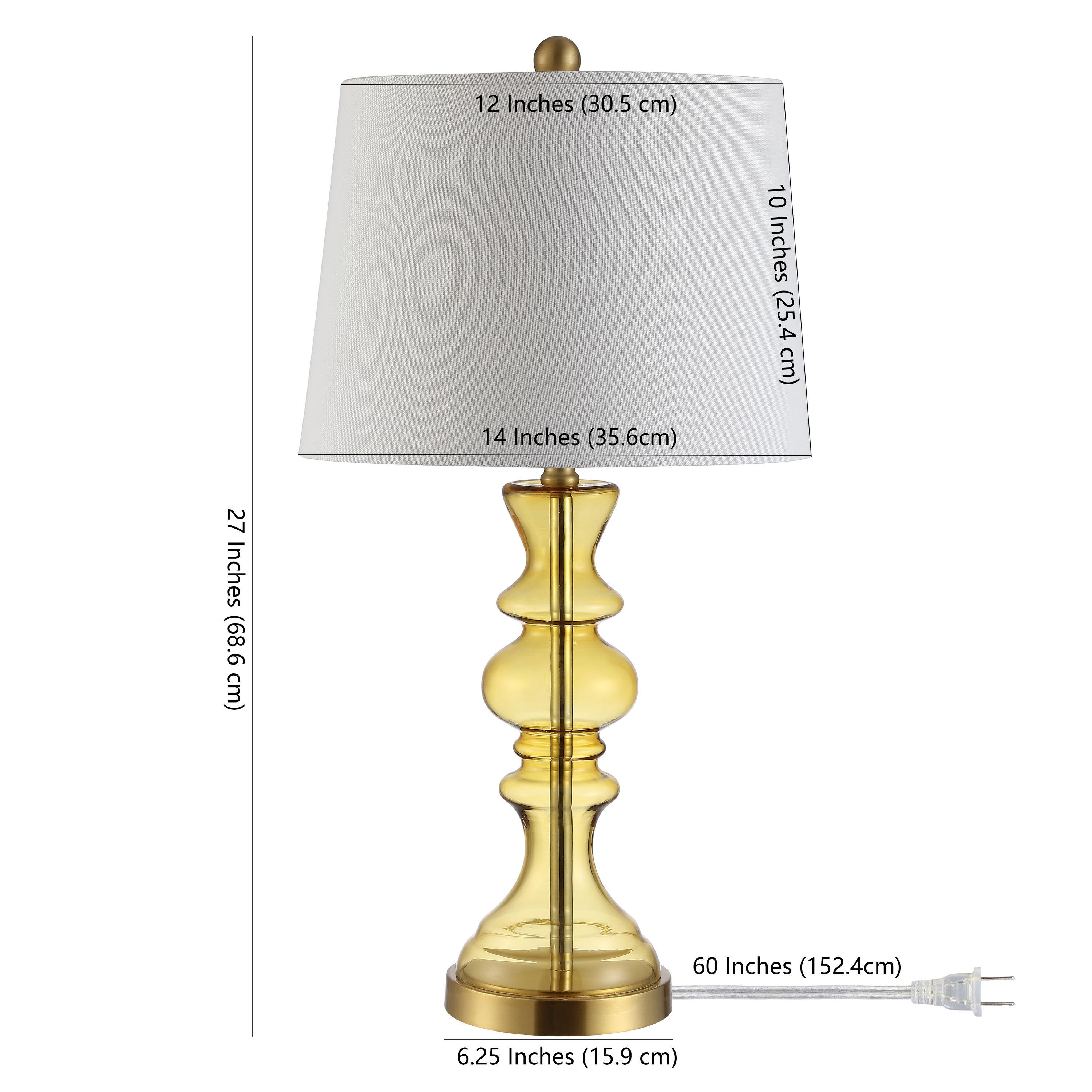 SAFAVIEH Jaiden Antique Rustic 27 in. H Table Lamp, Amber