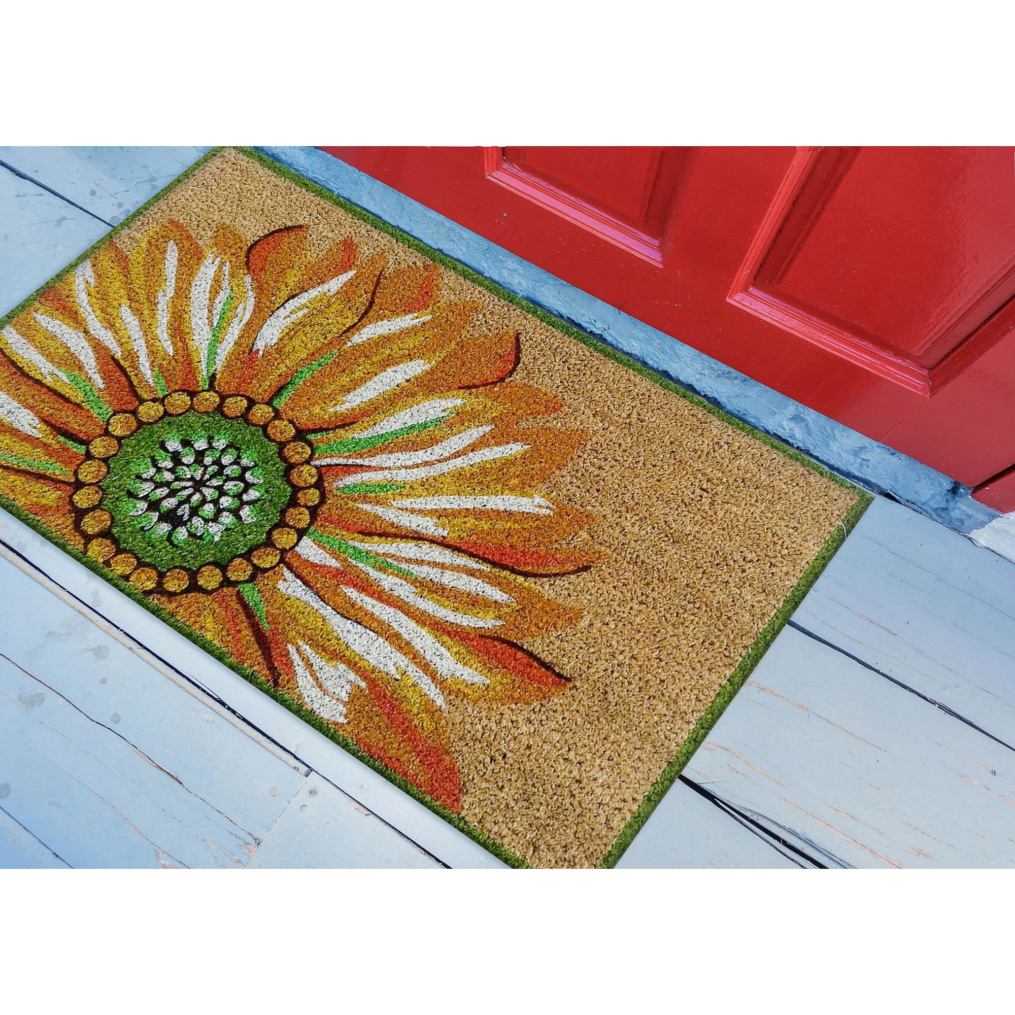 Sunlit Sunflower Coir Outdoor Welcome Mat 36.5" x 24.5"