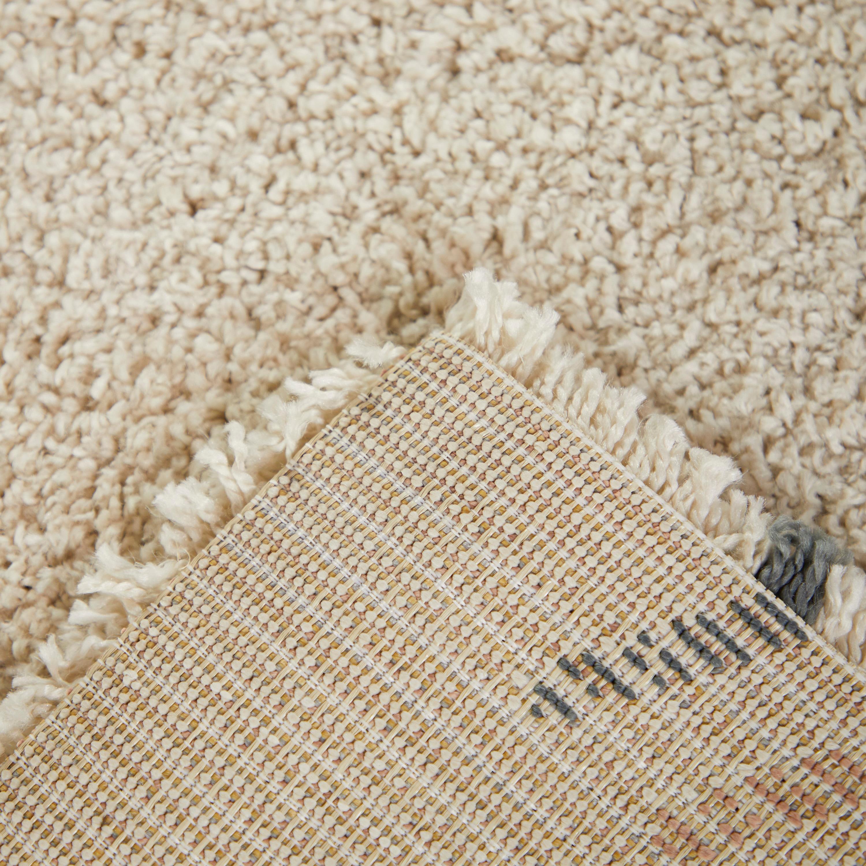 5'3"x7' Rupa Boho Moroccan Kids' Area Rug Cream - Balta Rugs: Geometric High Pile, Fade-Resistant, Indoor Use