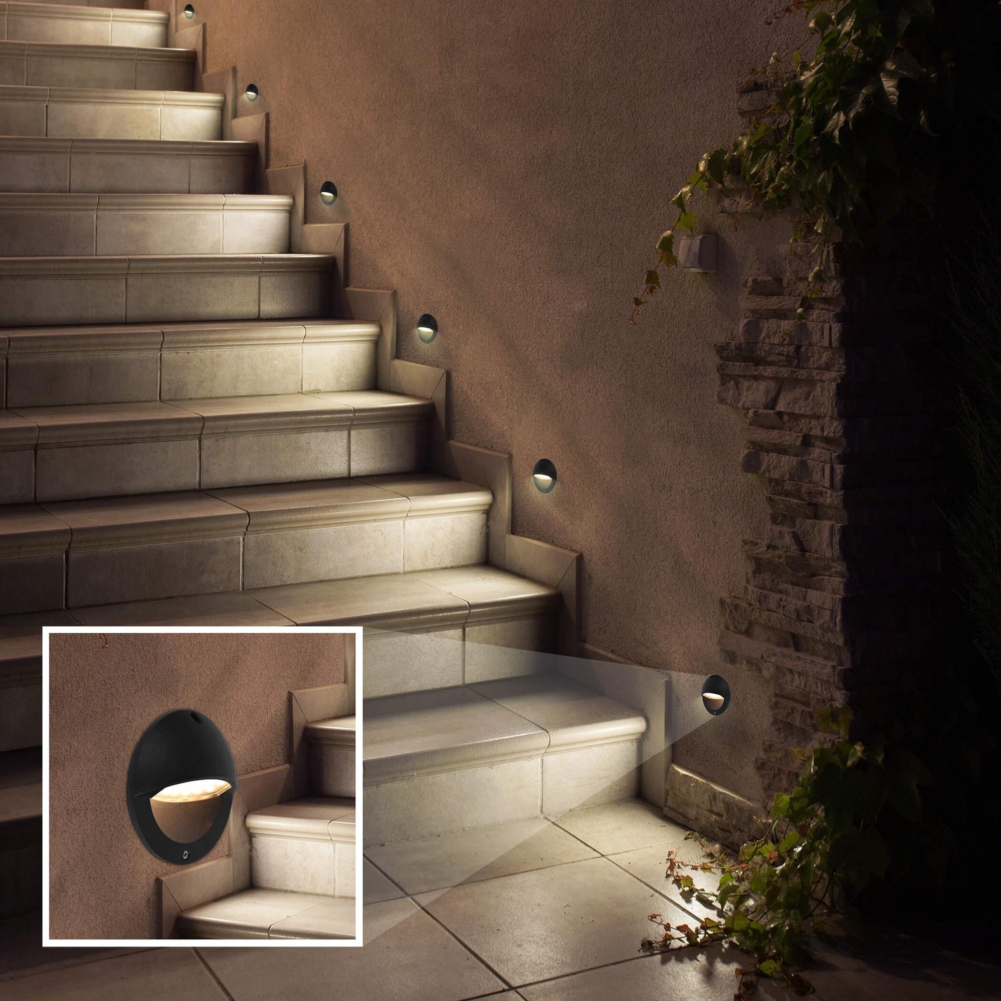 VONN Lighting 5-in Modern Low-Voltage 3-Watt ETL Certified Integrated LED Outdoor Steps Light