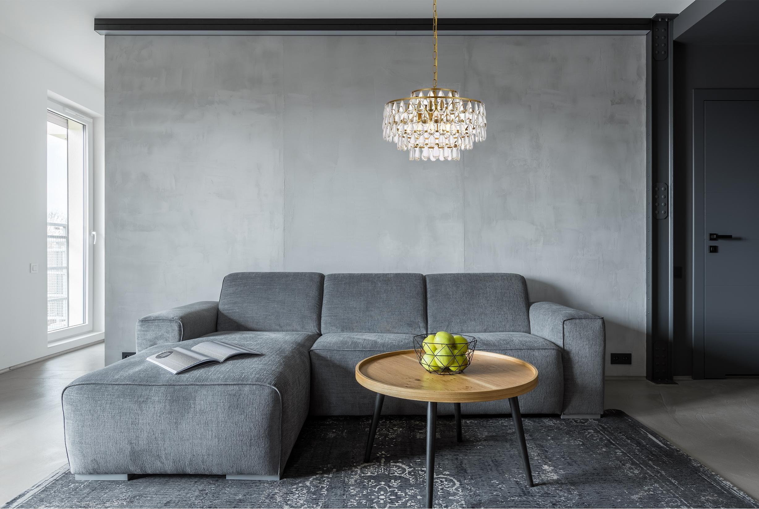 Elegant Lighting Mila 5 - Light Pendant in  Brass