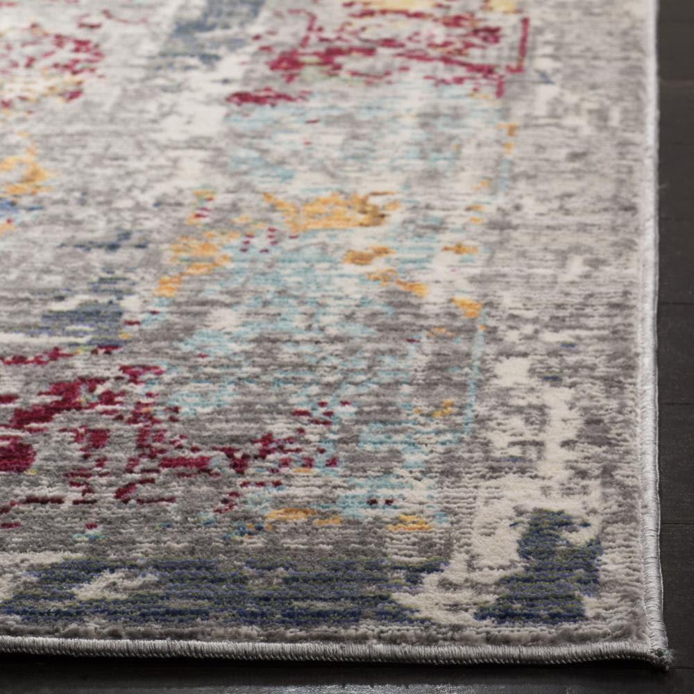 Mystique MYS923 Power Loomed Indoor Area Rug - Grey/Multi - 4'x6' - Safavieh.