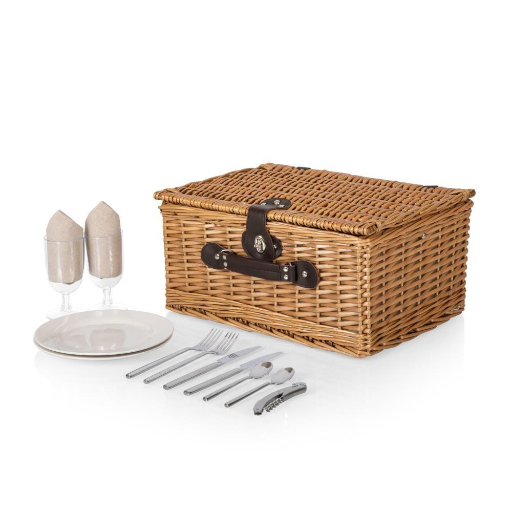 Classic Willow Wicker Picnic Basket - Romantic Picnic