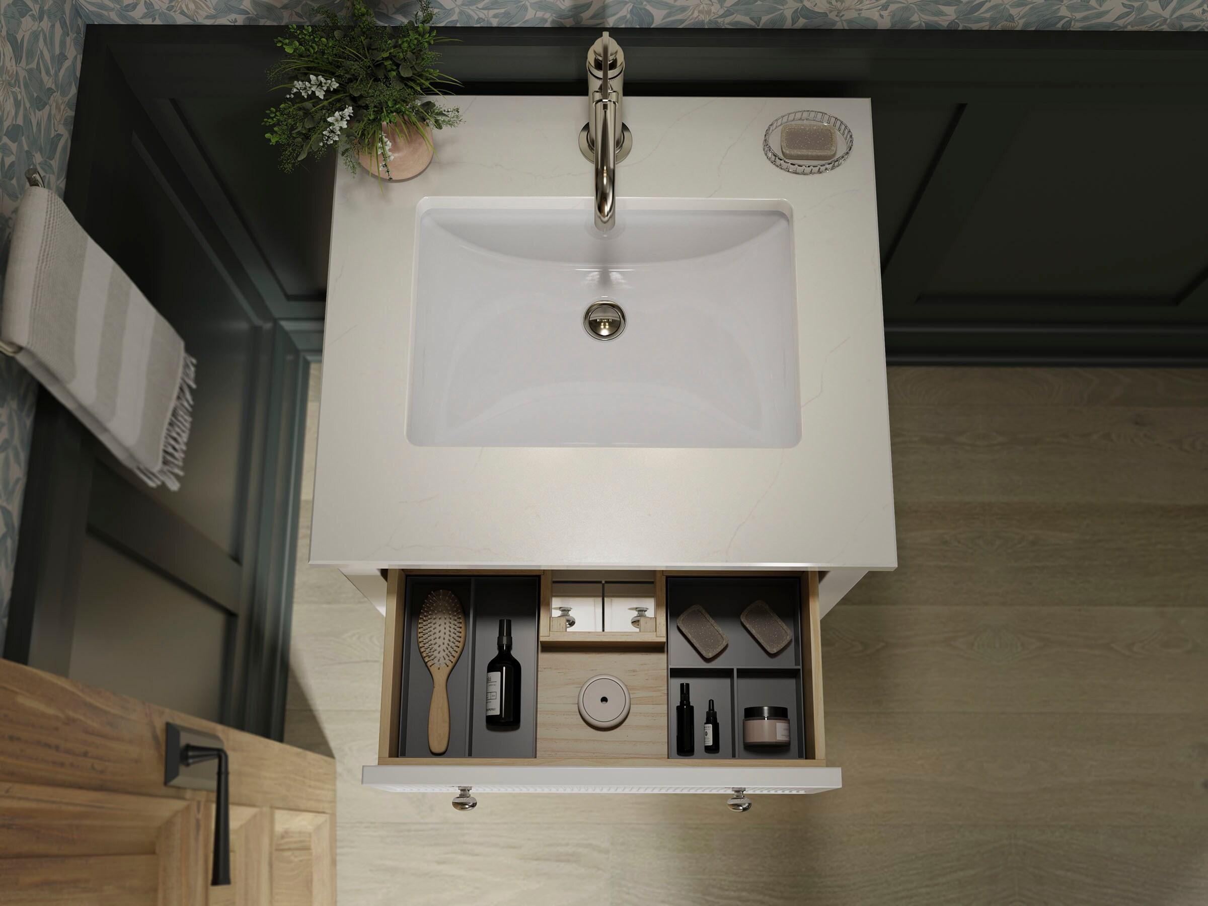 Malin By Studio McGee 24 in. Bathroom Vanity Cabinet With Sink And Quartz Top