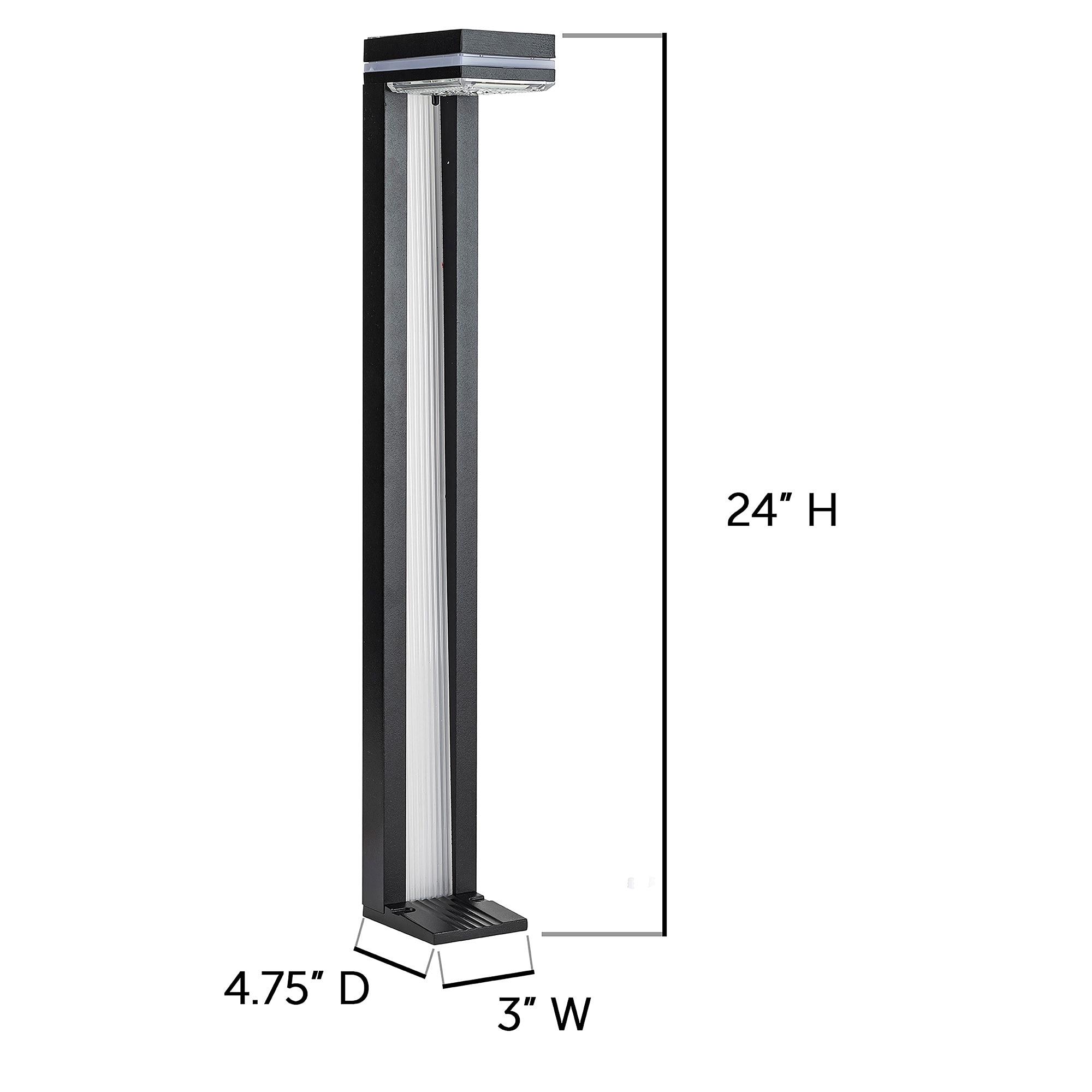Gama Sonic Sentry Modern 60 Lumens Solar Outdoor LED Landscape Pathway Light - 2 Pack