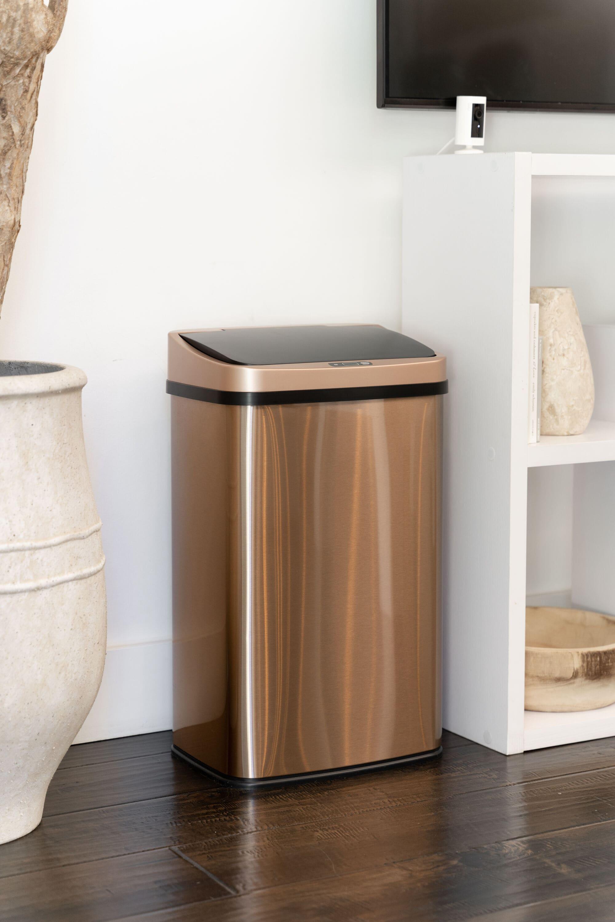 NineStars Nine Stars 13.2 Gallon Stainless Steel Motion Sensor Trash Can