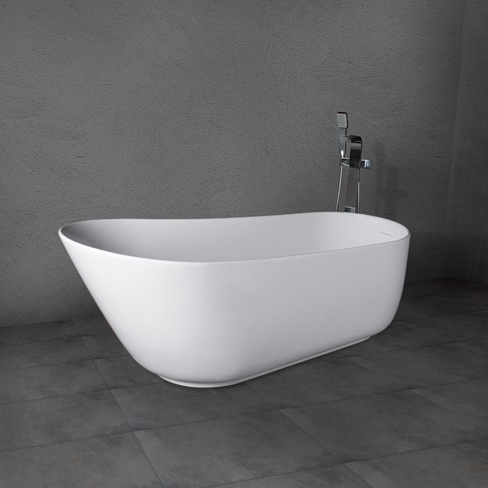 59'' x 30'' Freestanding Soaking Solid Surface Bathtub