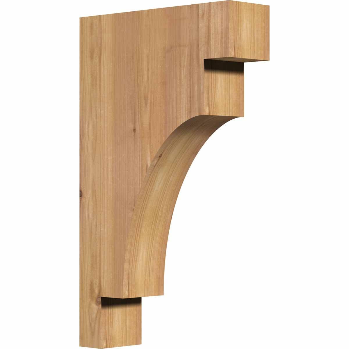 3 1/2"W x 12"D x 20"H Mediterranean Smooth Corbel, Western Red Cedar