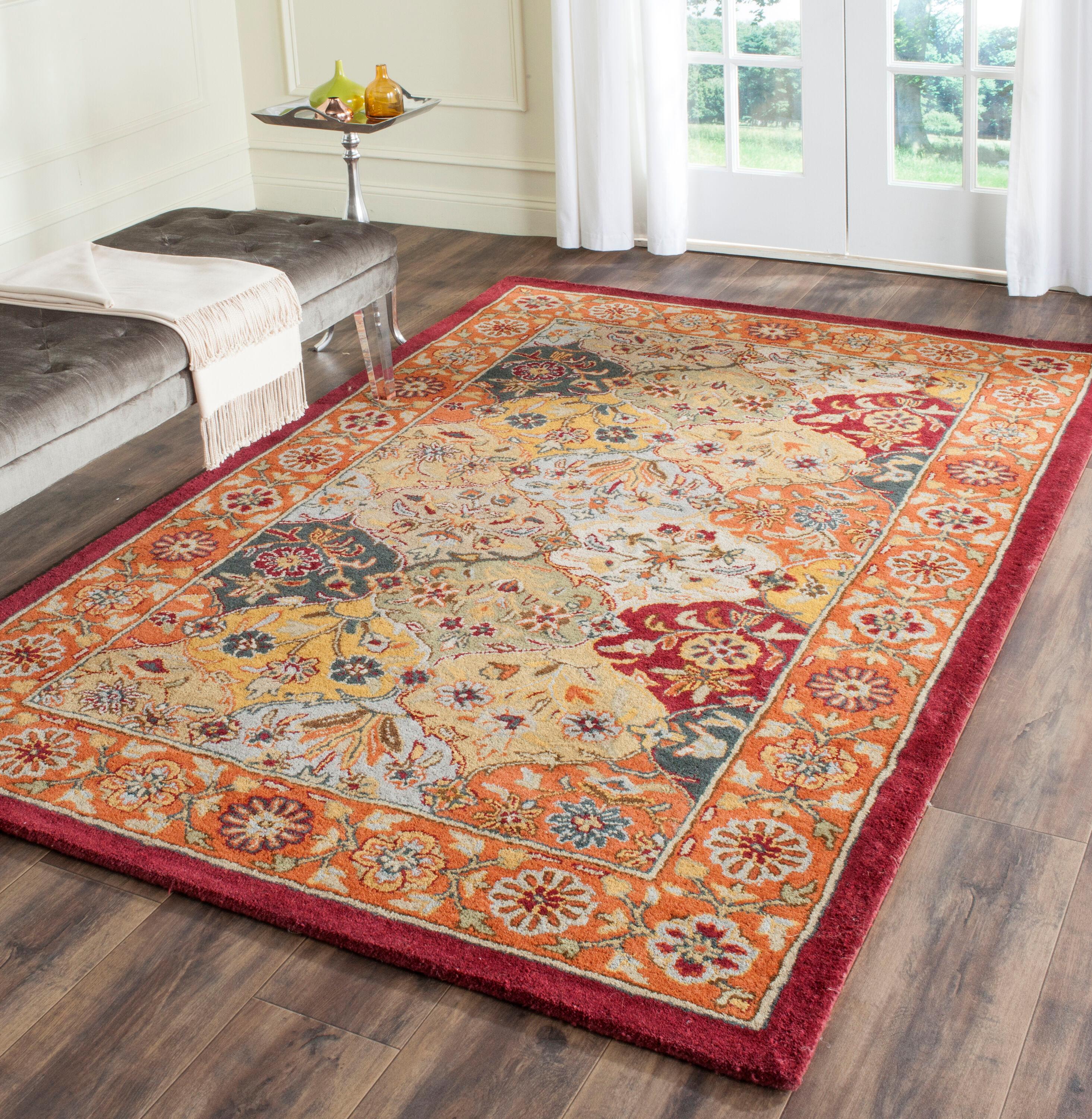 SAFAVIEH Heritage Woodville Oriental Wool Area Rug, Multi/Red, 12' x 15'