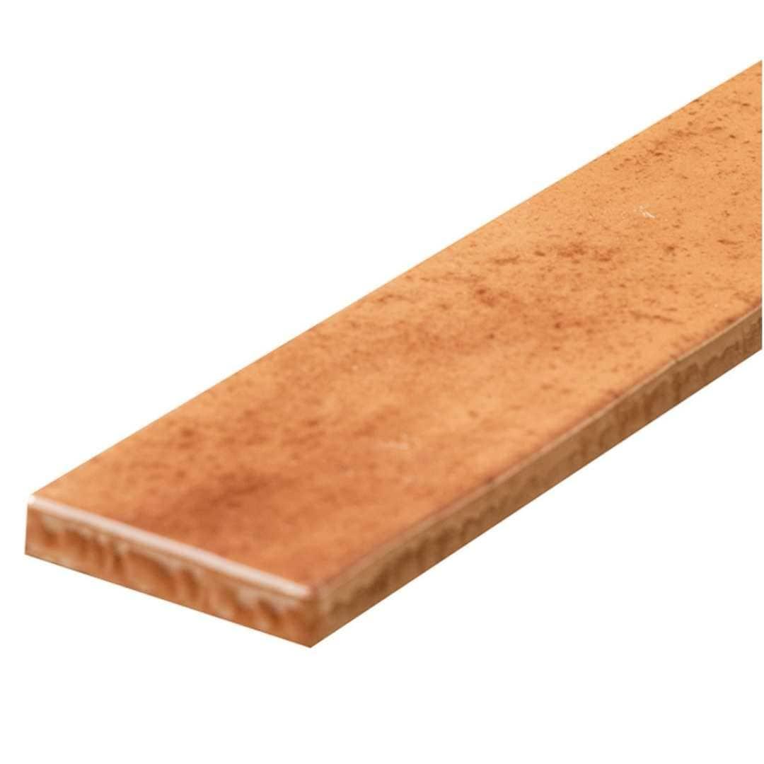 The Tile Life Ibiza 2x10 Terracotta Glossy Ceramic Subway Wall Tile - 2x10 Sample