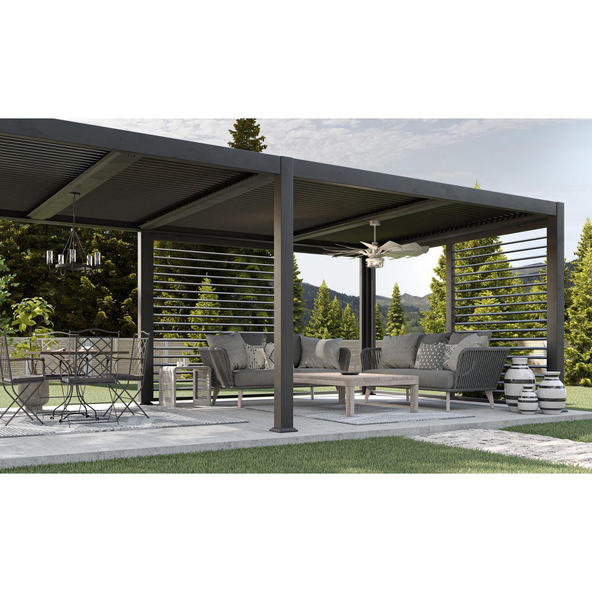 Progress Lighting Swansea 5-Light Outdoor Living Round Chandelier, Matte Black, Clear Glass