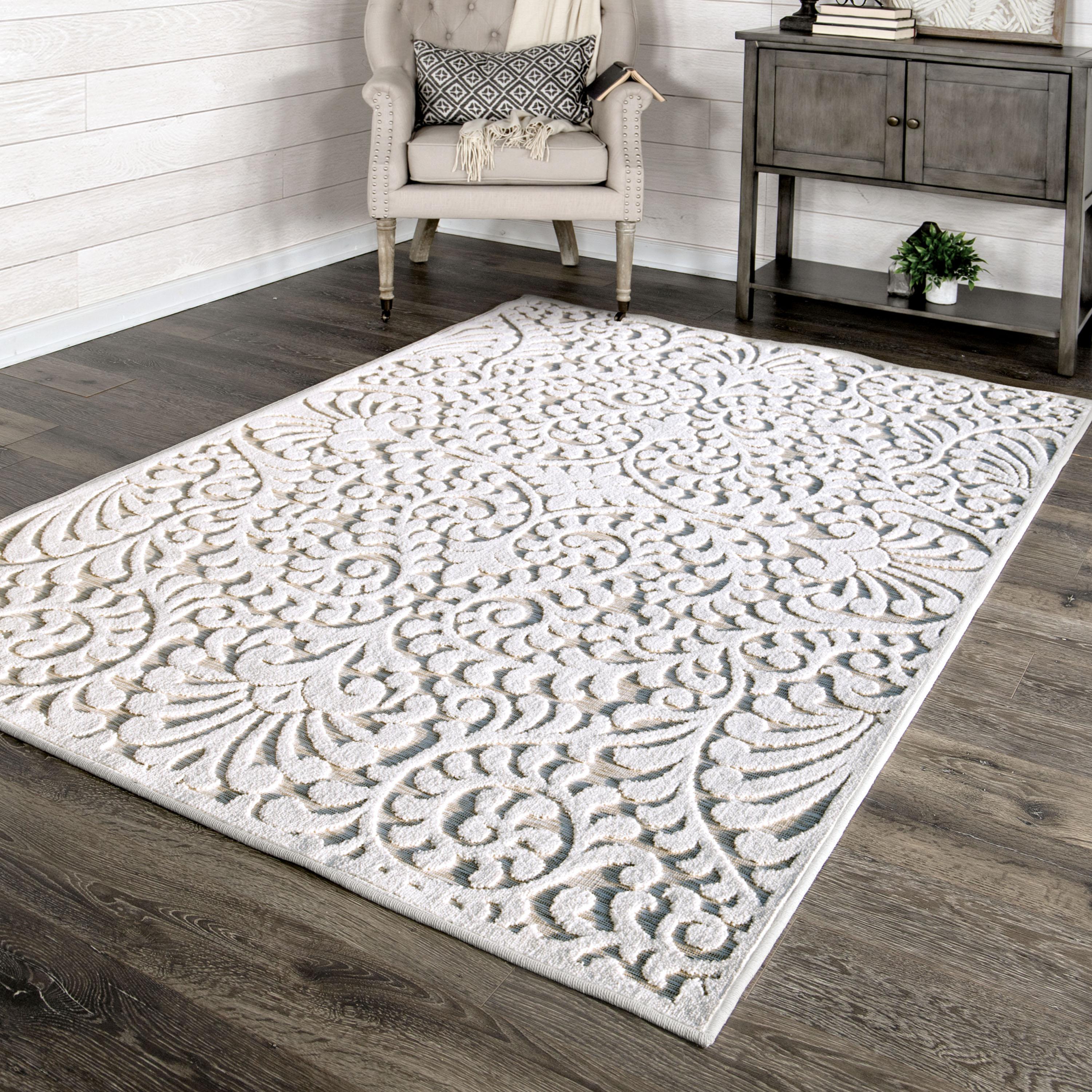 My Texas House Bluebonnets Natural Driftwood Indoor Outdoor Area Rug