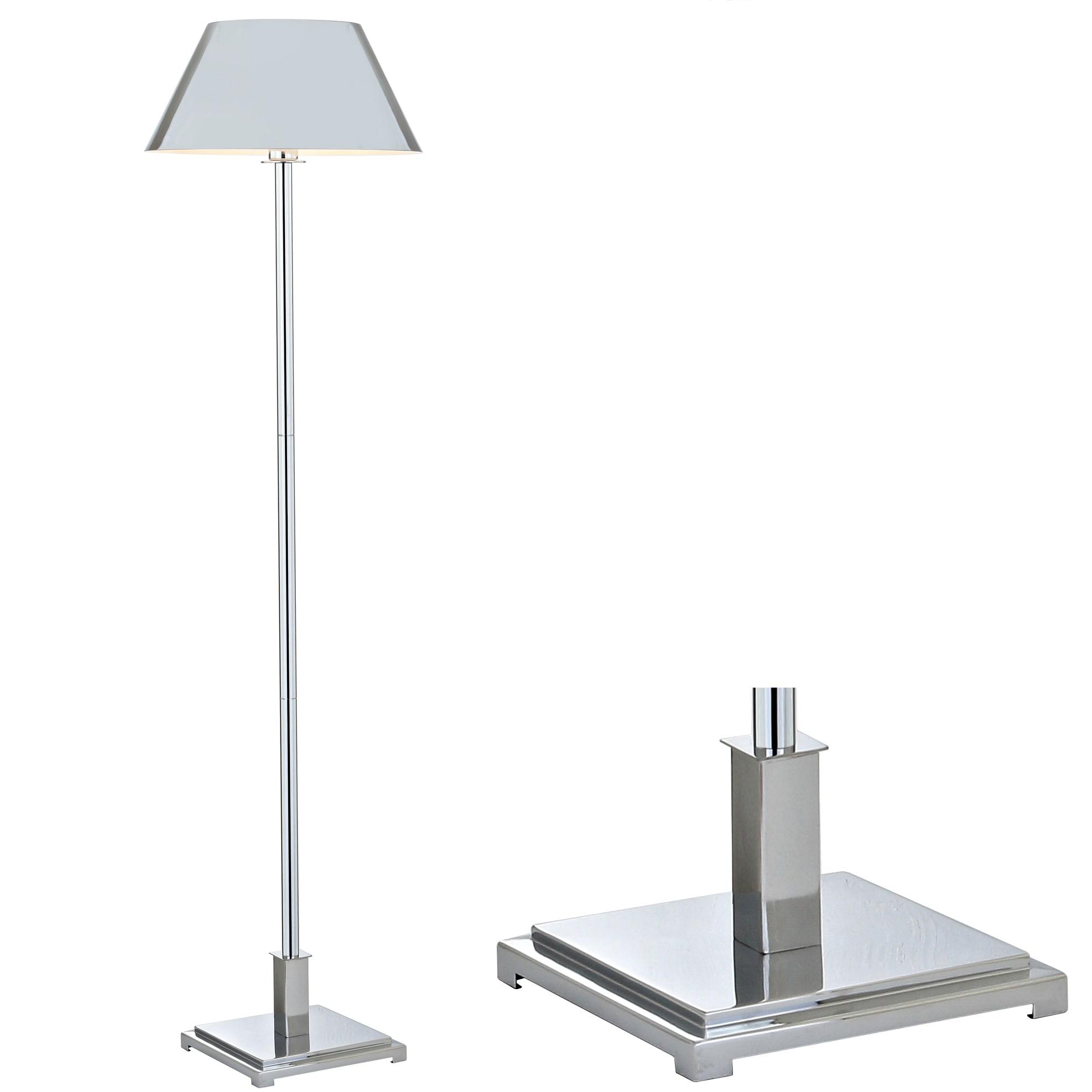 JONATHAN Y JYL6005A Roxy 60" Metal LED Floor Lamp, Contemporary, Modern, Transitional for living room, dinning room, bedroom, office Bulb Included, Chrome