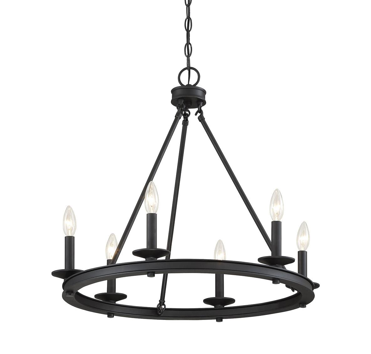 Savoy House Middleton 6 - Light Chandelier in  Matte Black