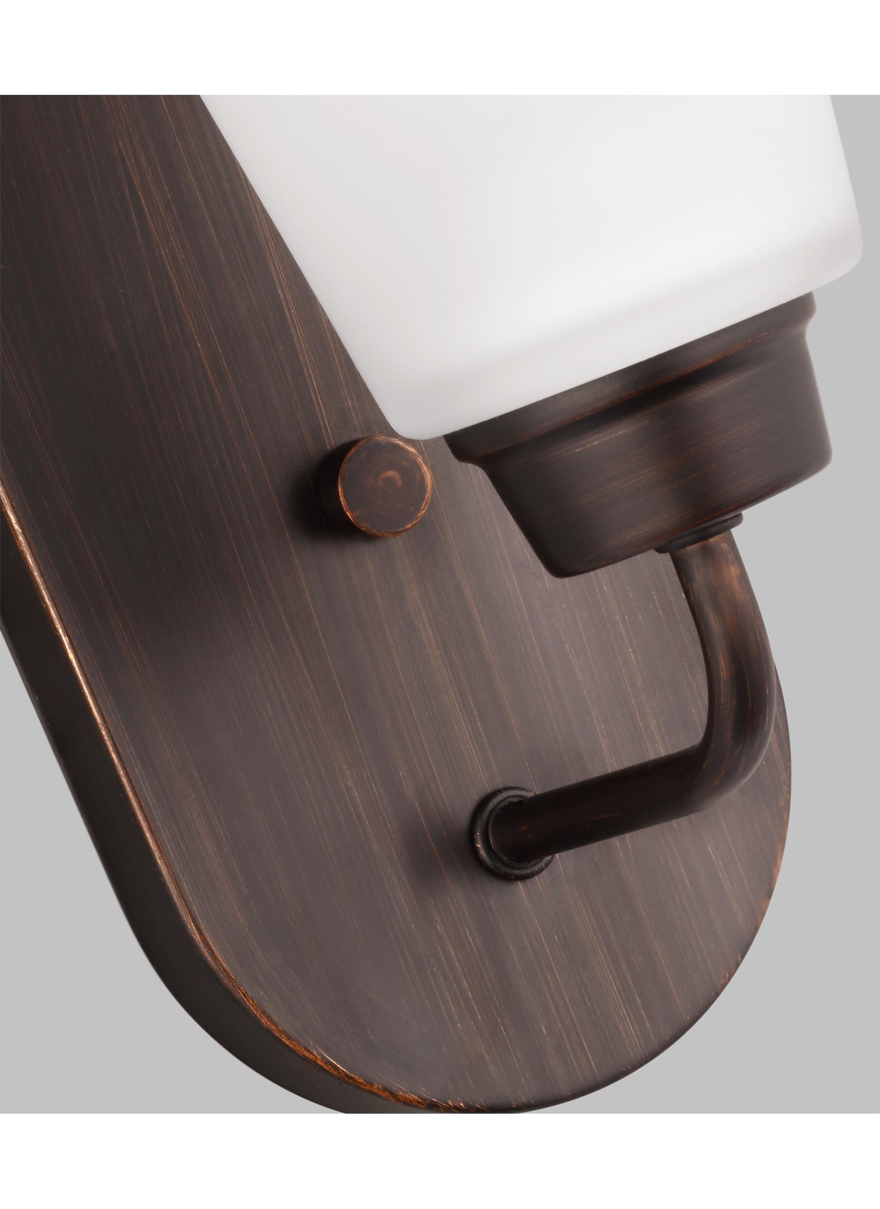 Bronze Kerrville Energy Star Wall Sconce with Satin Etched Glass Shade