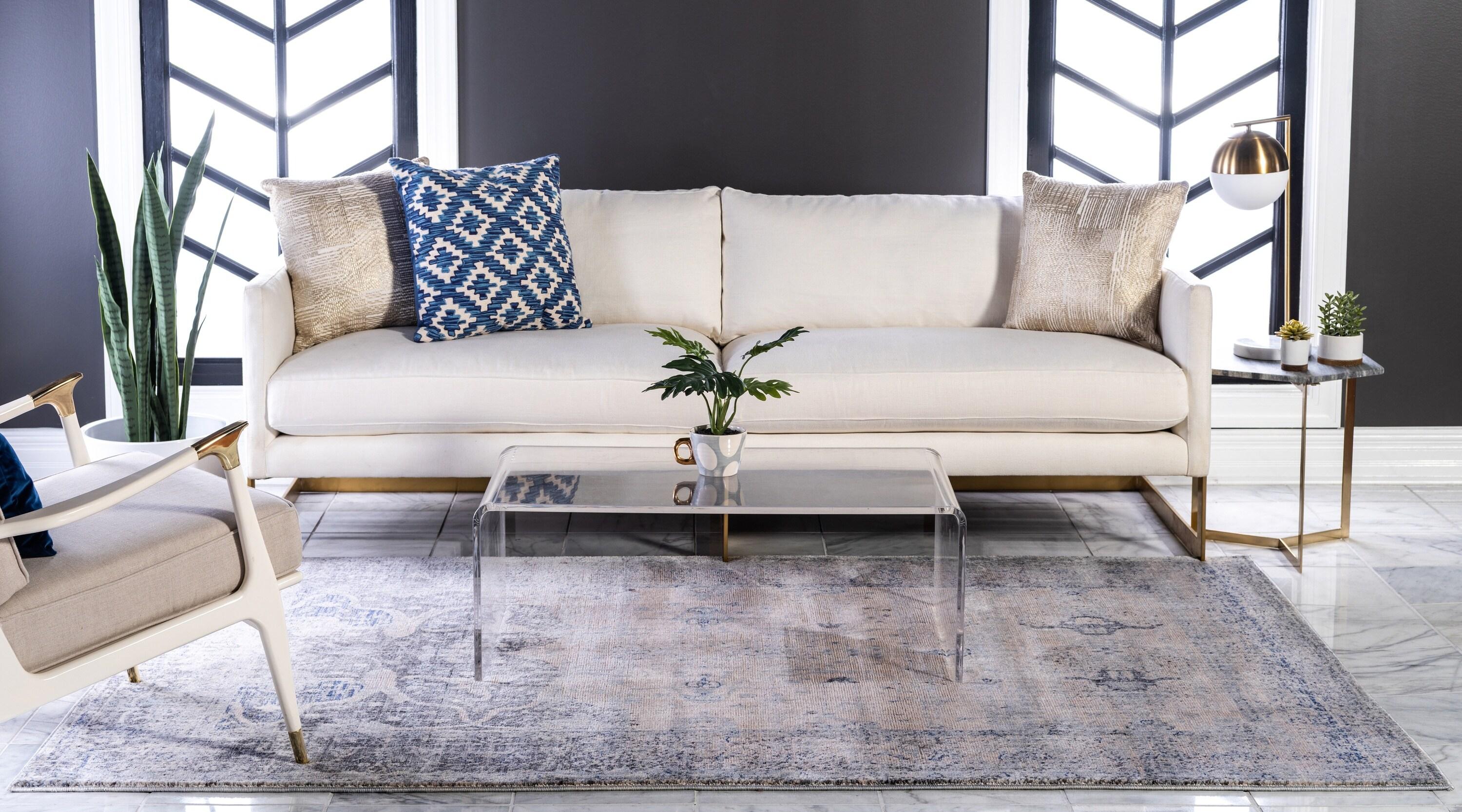 Unique Loom Asheville Collection Area Rug - Barrington (5' 1" x 8' Rectangle Gray/Beige)