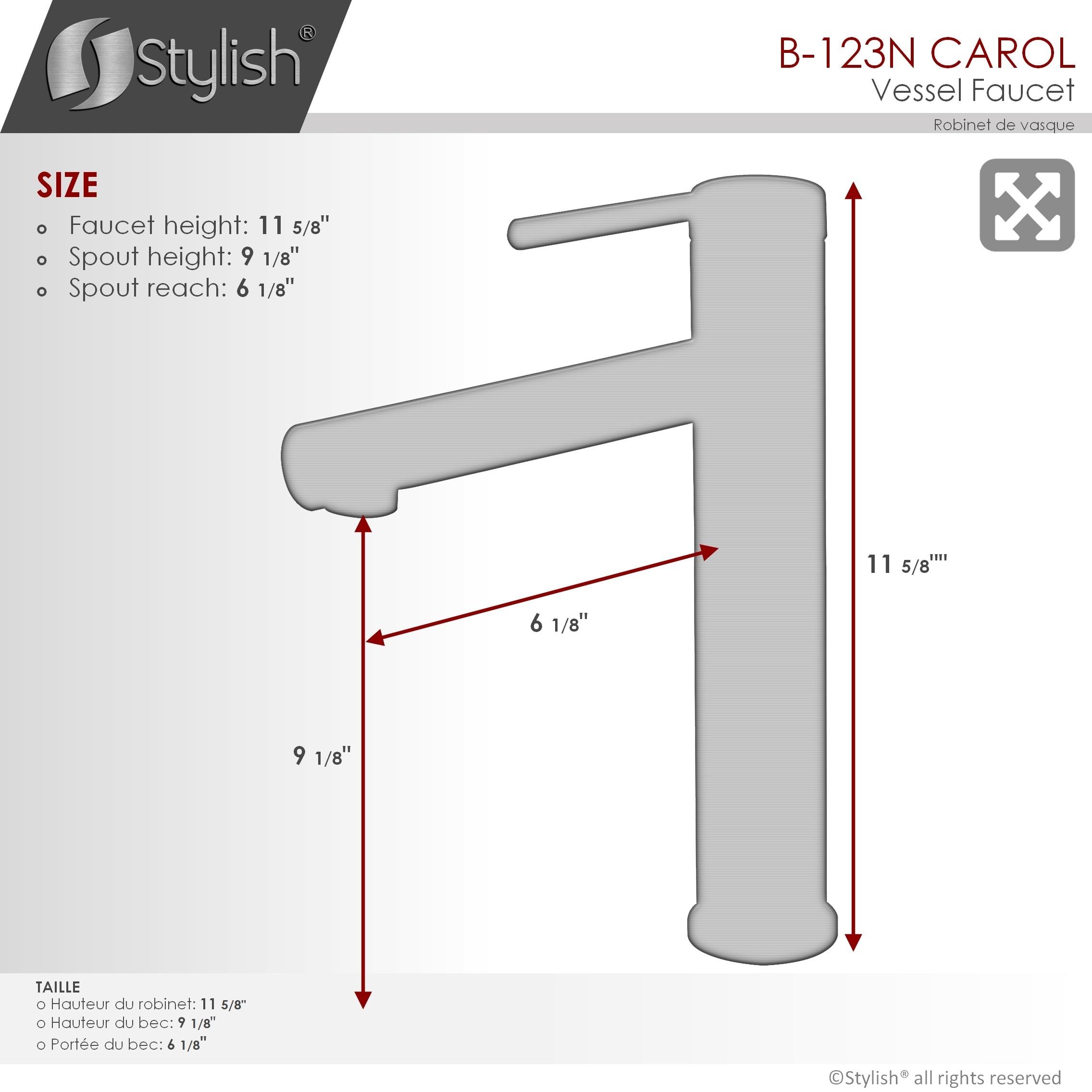 Stylish Aura Carol One-Handle Vessel Bathroom Faucet