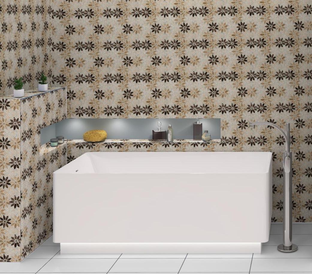 Fresh Novelty Flower Polished Natural Stones Wall & Floor Mosaic Tile