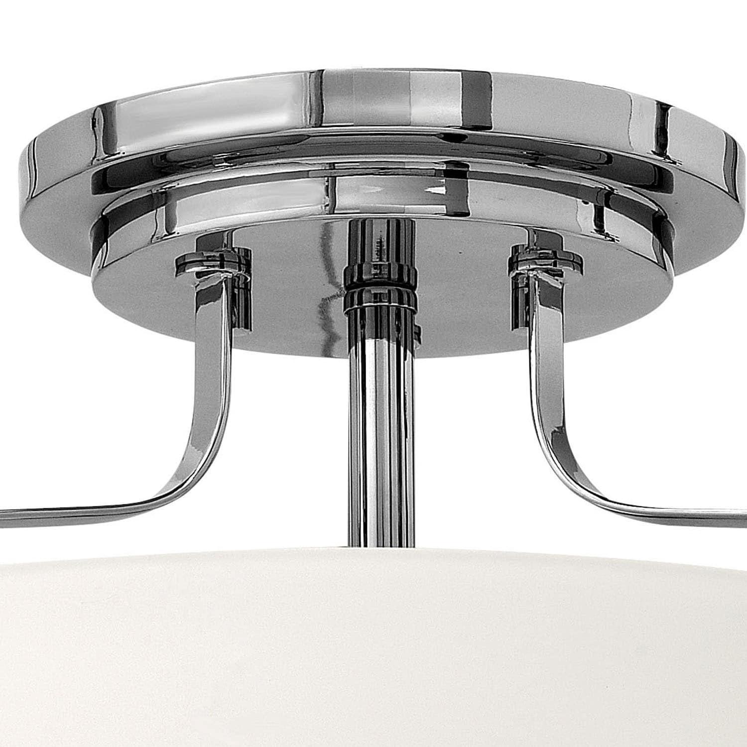 Harper 14.5-in 3-Light Semi-Flush Mount Retro Ceiling Light