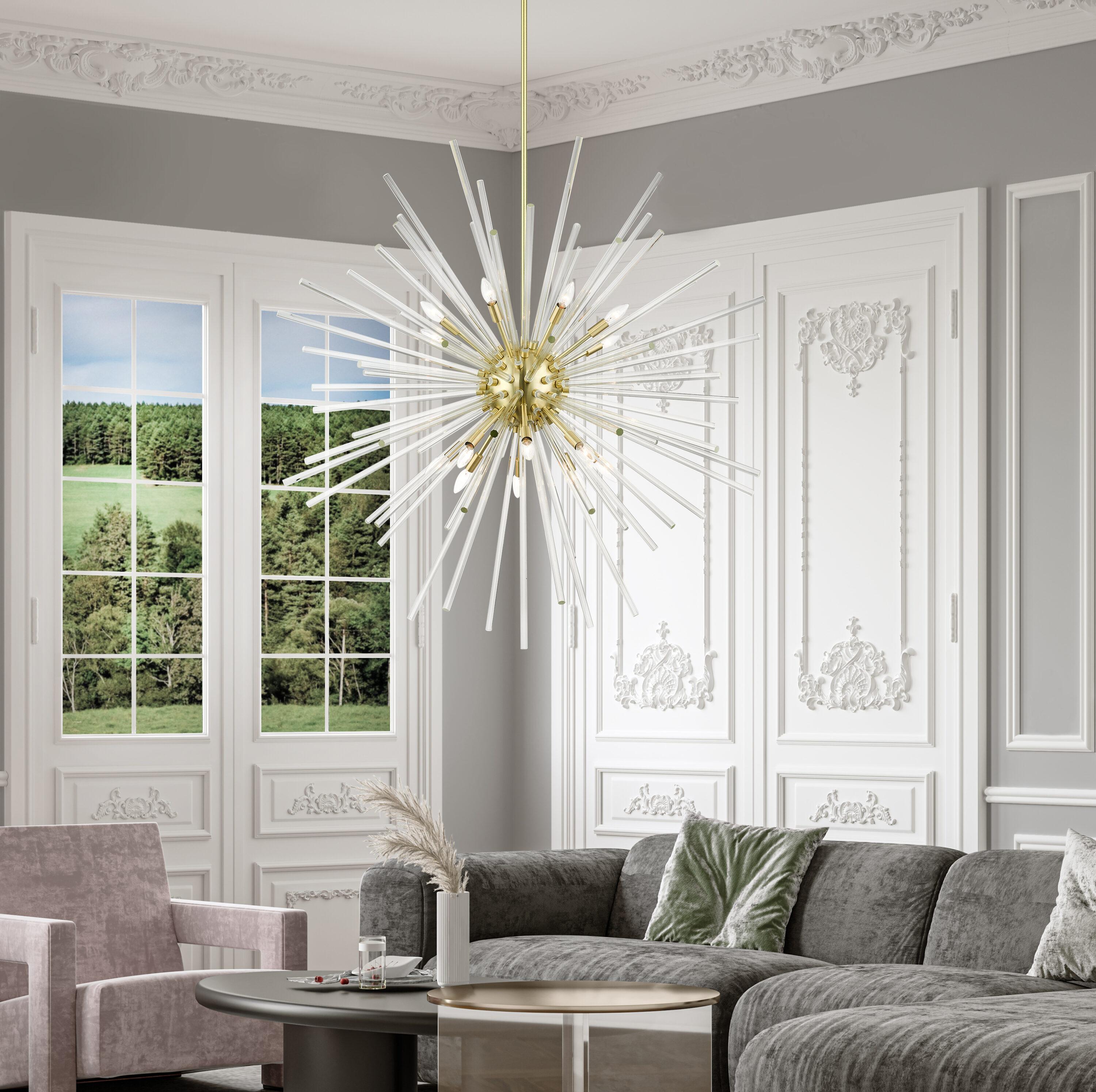 Livex Lighting Utopia 16 - Light Chandelier in  Satin Brass