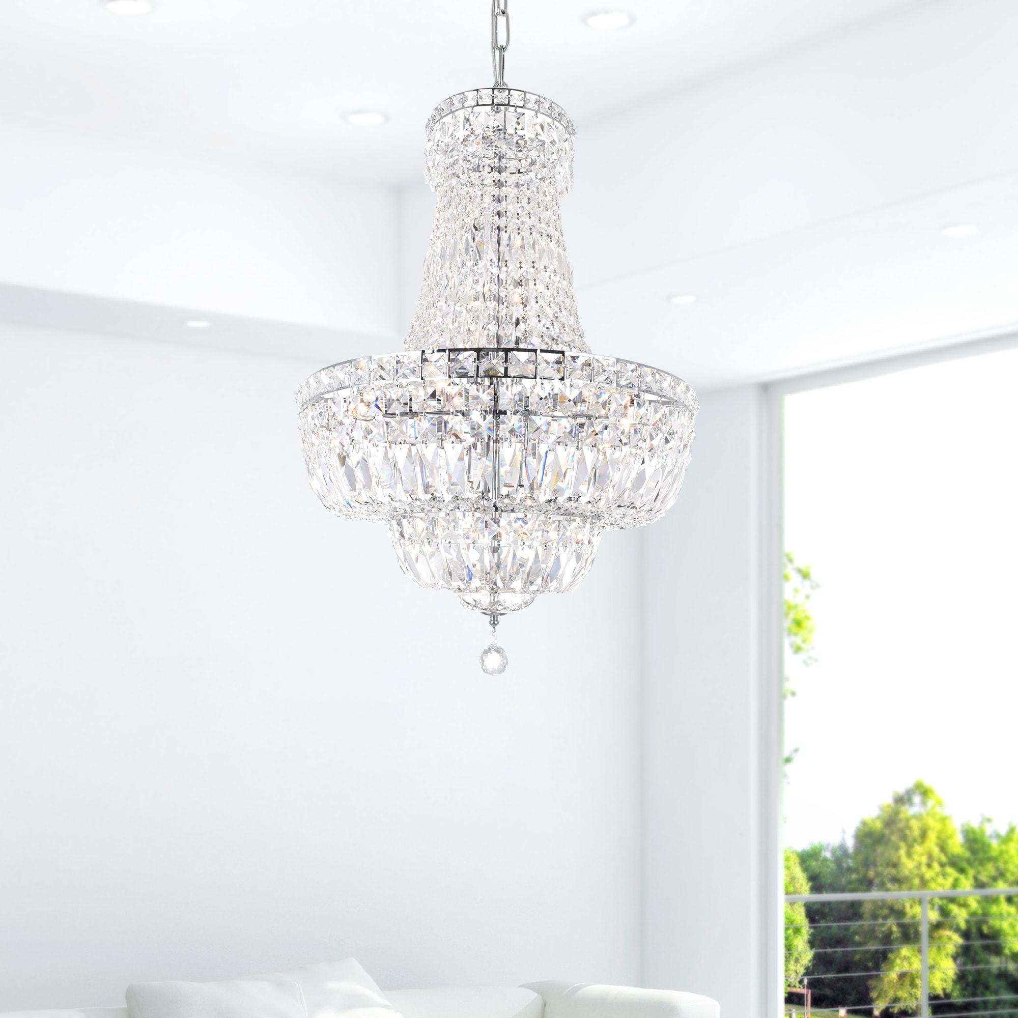 CWI Lighting Stefania 317 Light Down Transitional Metal Chandelier in Chrome