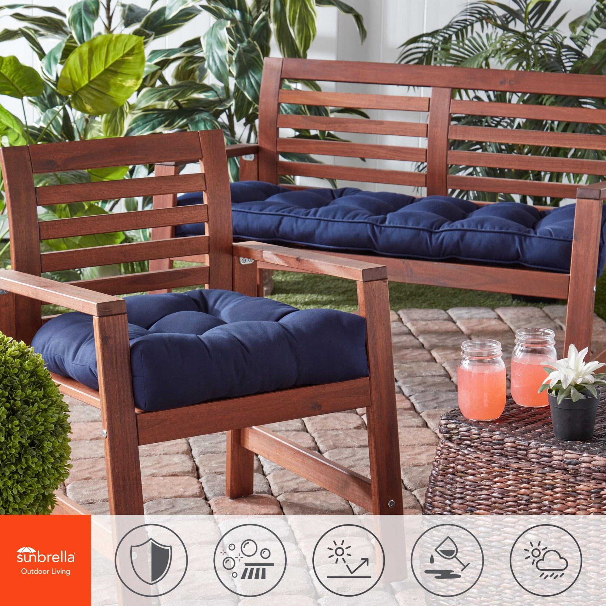 Sunbrella Canva Navy 51 x 18 in. Outdoor Bench Cushion by Greendale Home Fashions