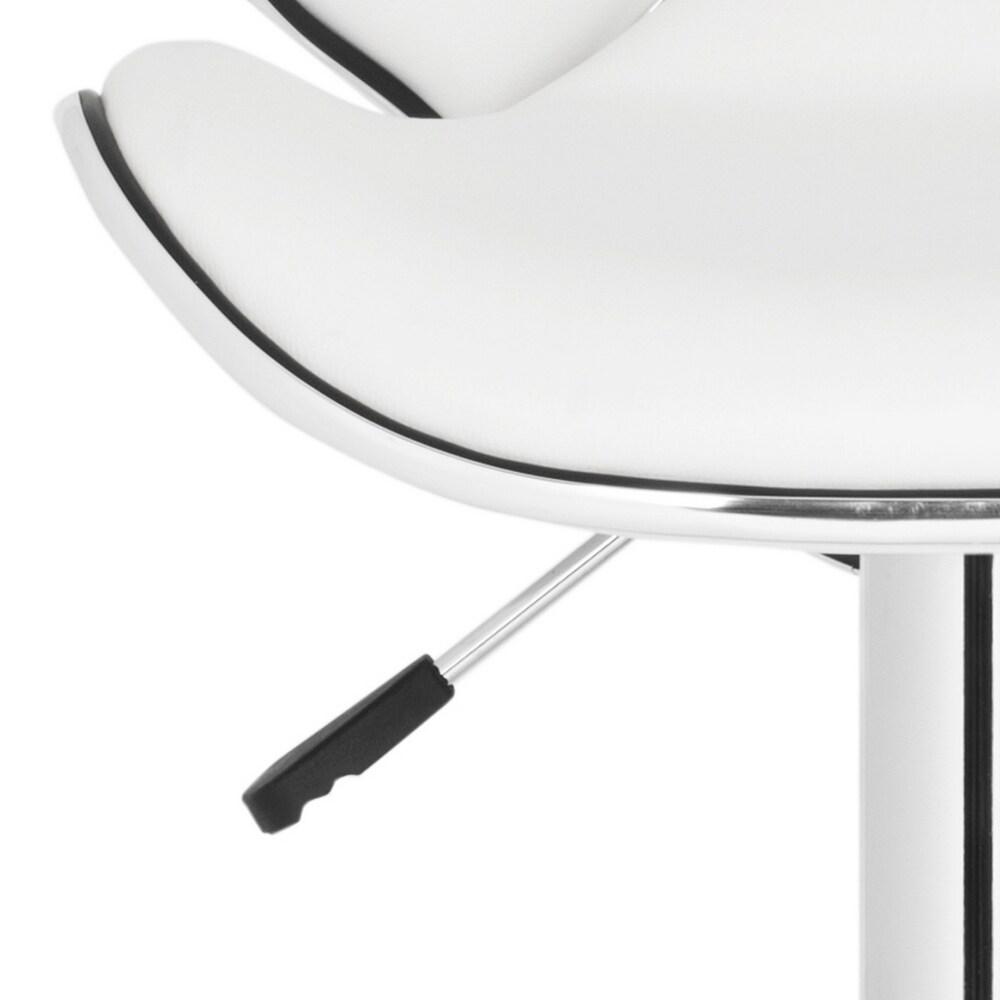 Shambi Swivel Bar Stool - FOX7515 - White - Safavieh Couture