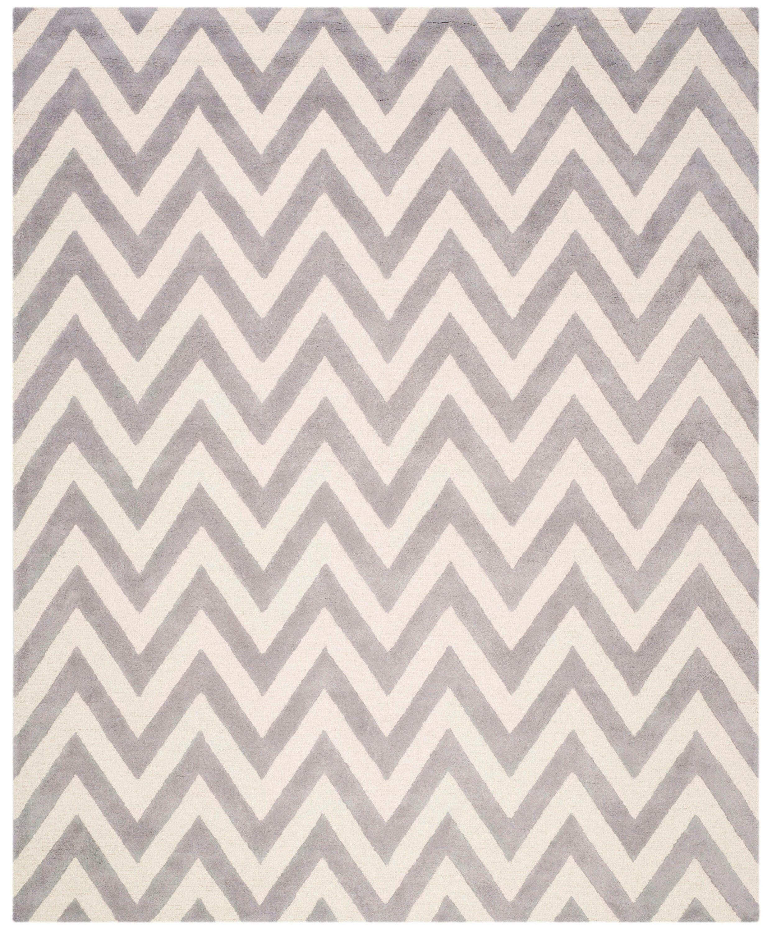 Hand Tufted Wool Chevron Rug