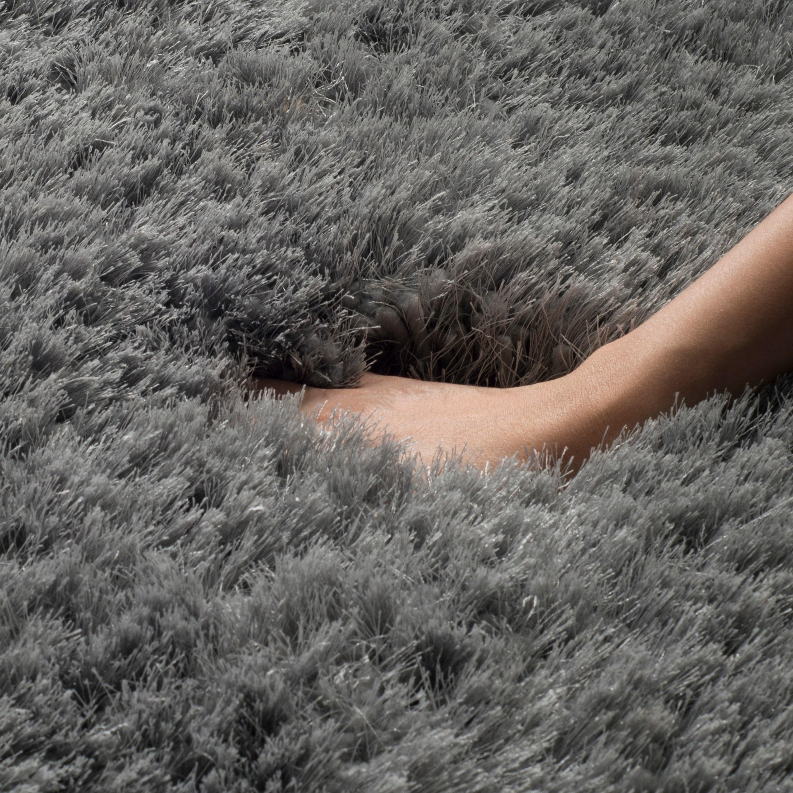 Luxe Shag SGX160 Hand Tufted Indoor Area Rug - Grey - 4'x6' - Safavieh