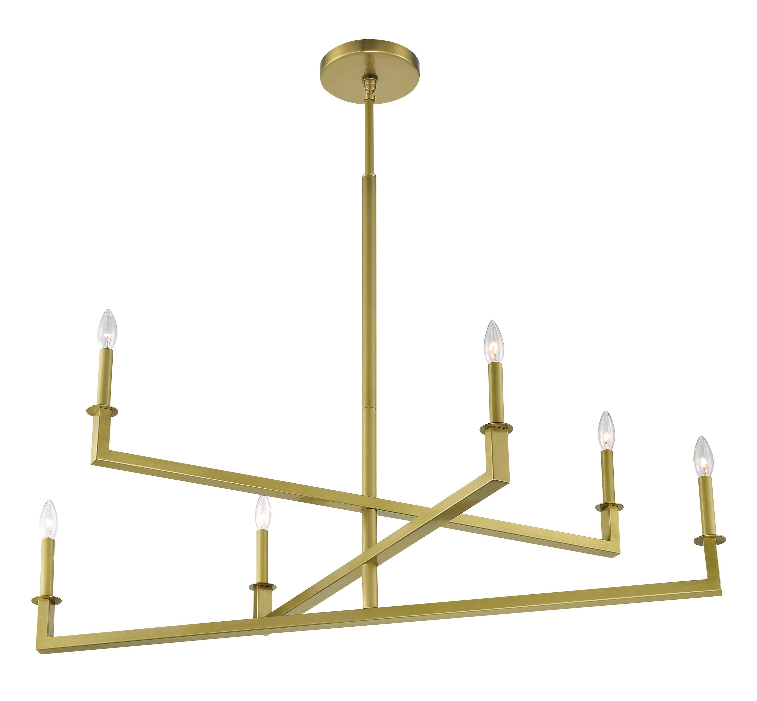 Dante 6 - Light Dimmable Square / Rectangle Chandelier