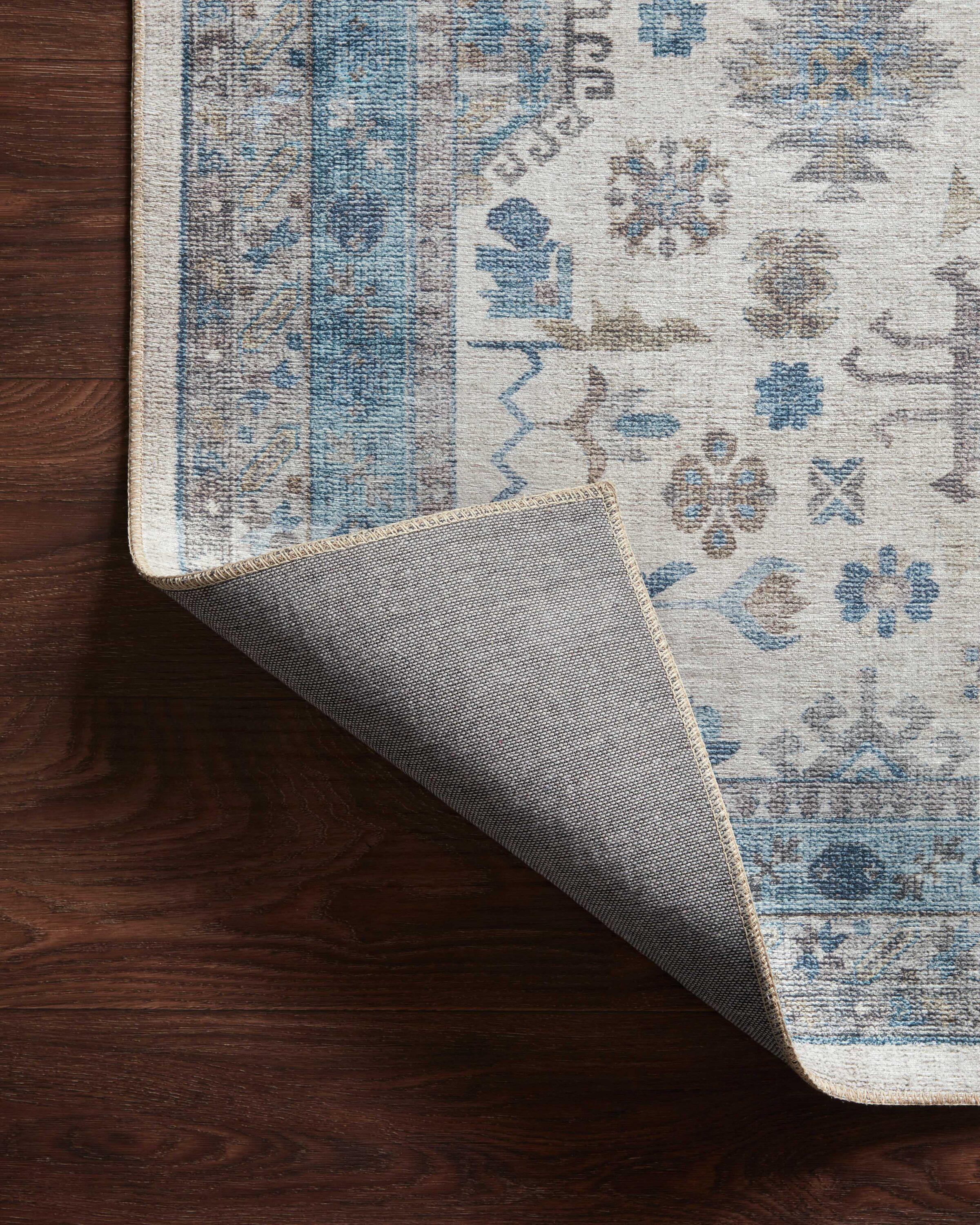 Loloi II Heidi Collection HEI-04 Ivory / Ocean, Southwestern Area Rug 2'-6" x 7'-6"