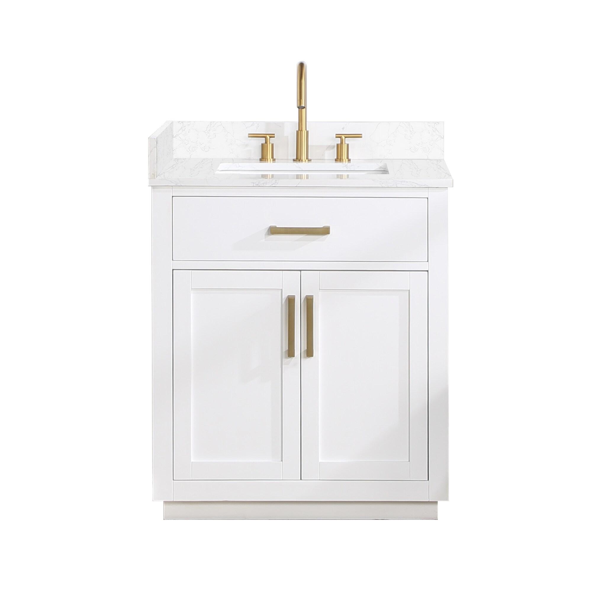 Altair 30" Single Bathroom Vanity in White without Mirror