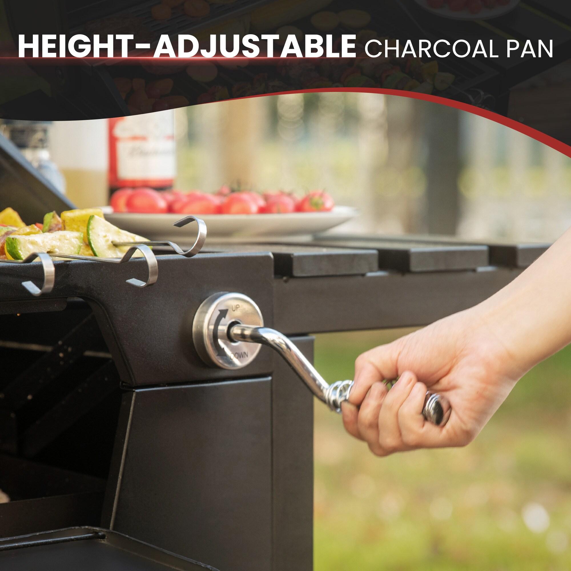 Royal Gourmet 24" Crop Barrel Charcoal Grill with Side Shelf and Cover