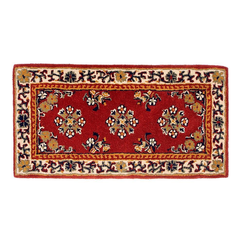 ACHLA Designs 44" Long Minuteman International Oriental Rectangular Hearth Rug: Wool, Fire-Resistant