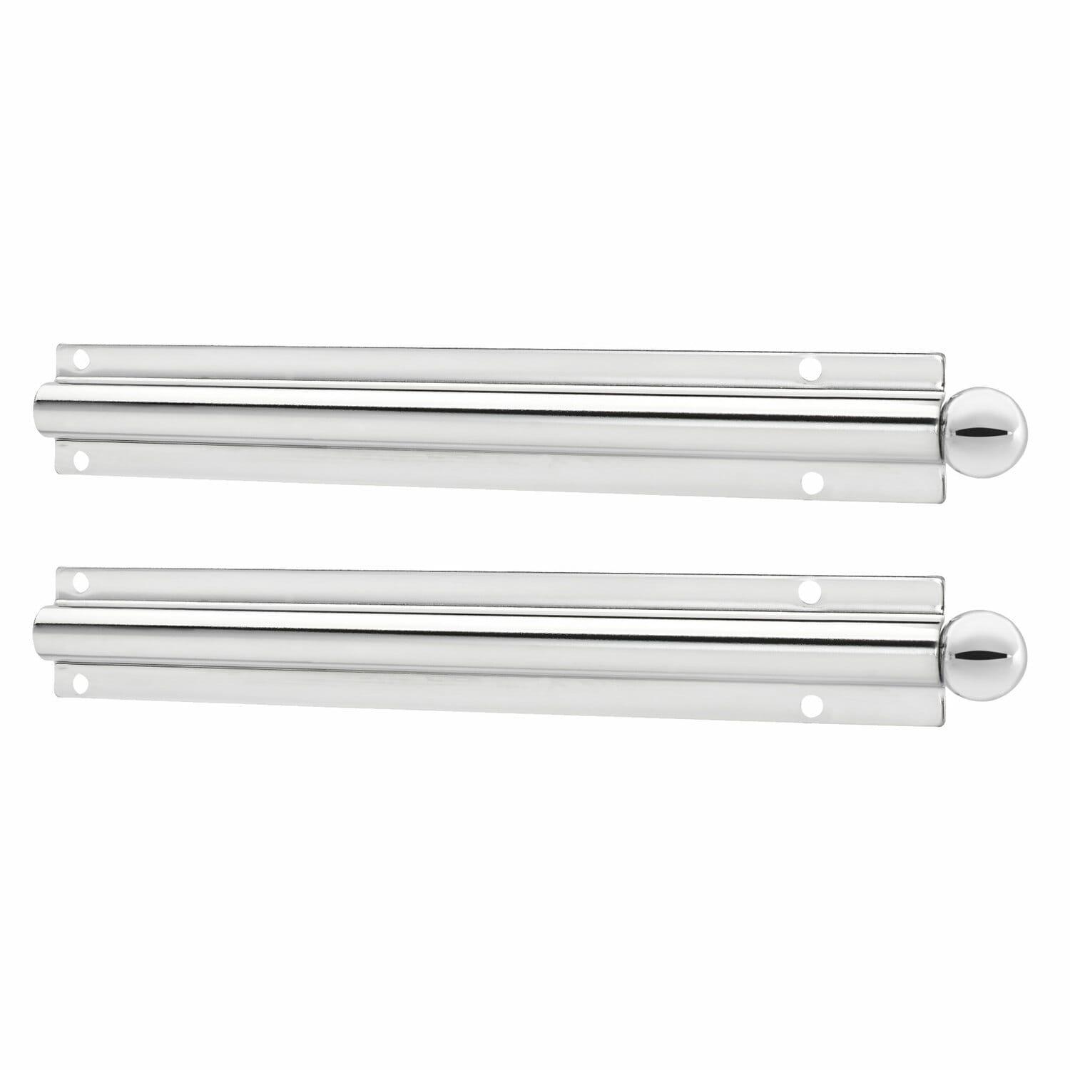 Rev-A-Shelf 6 Inch Metal Closet Valet Clothes Rod, Chrome, CVL-12-CR (2 Pack) (Set of 2)