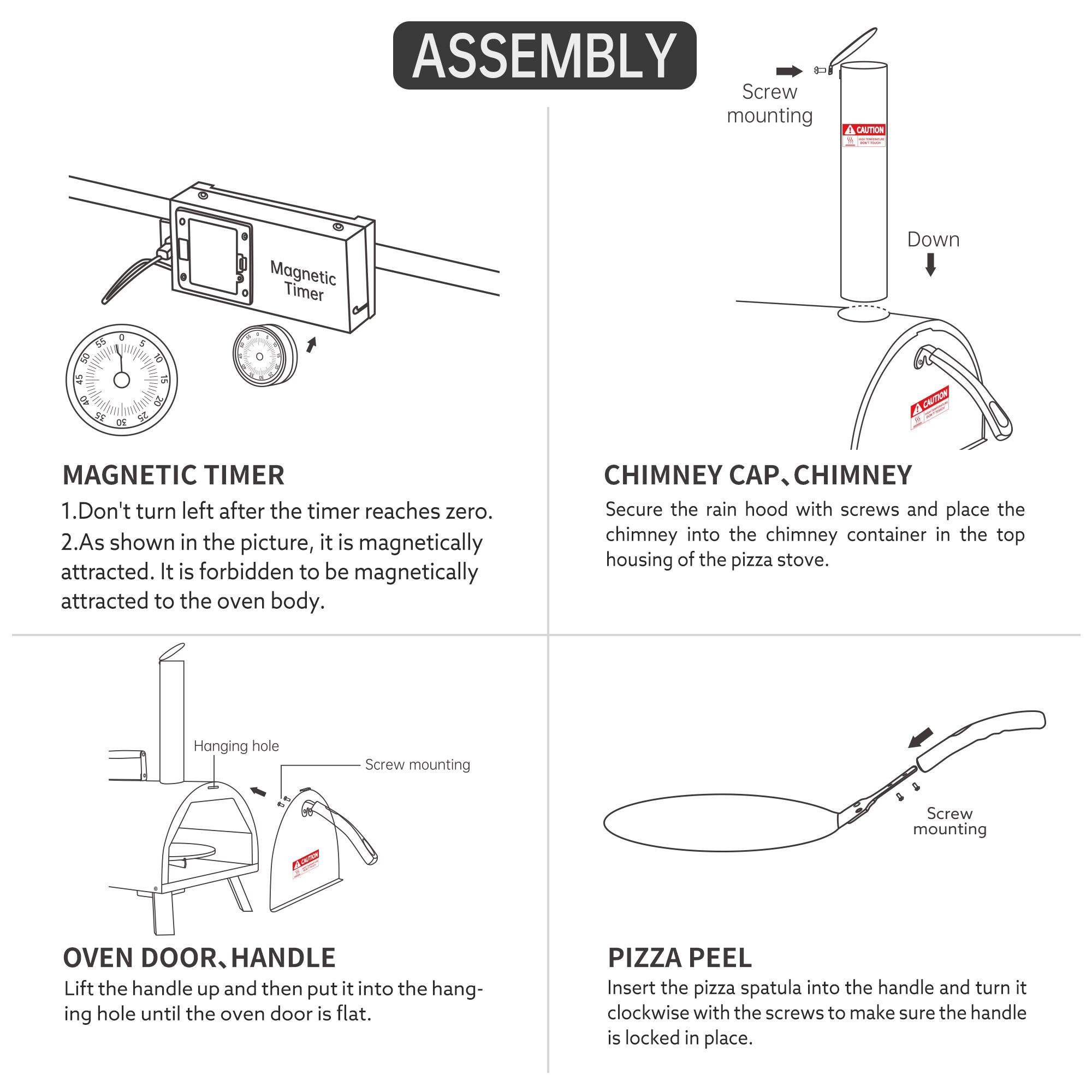 Fashionwu Fashionwu Countertop Wood Burning Pizza Oven