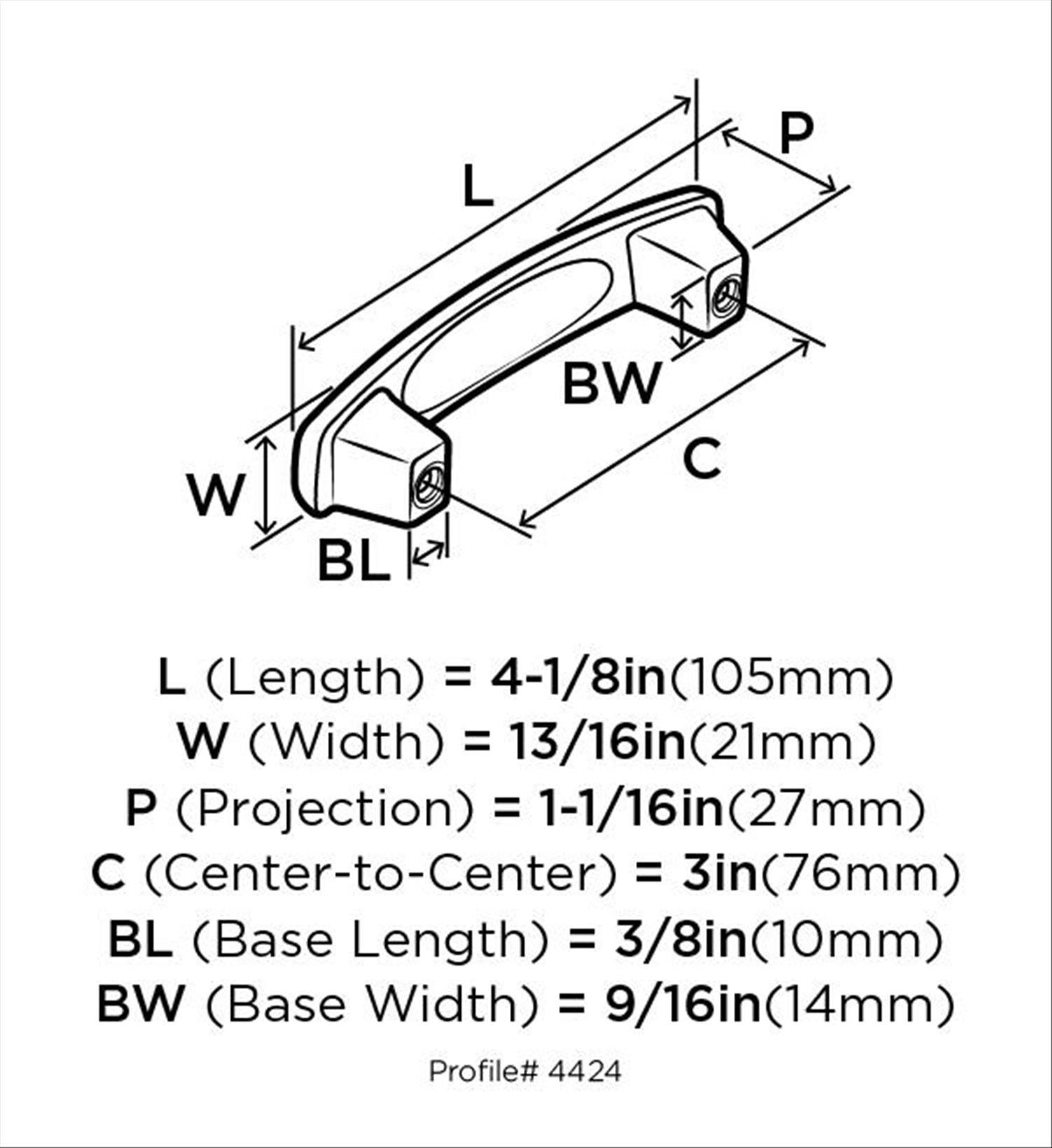 Satin Nickel 3-Inch Center to Center Cabinet Pull