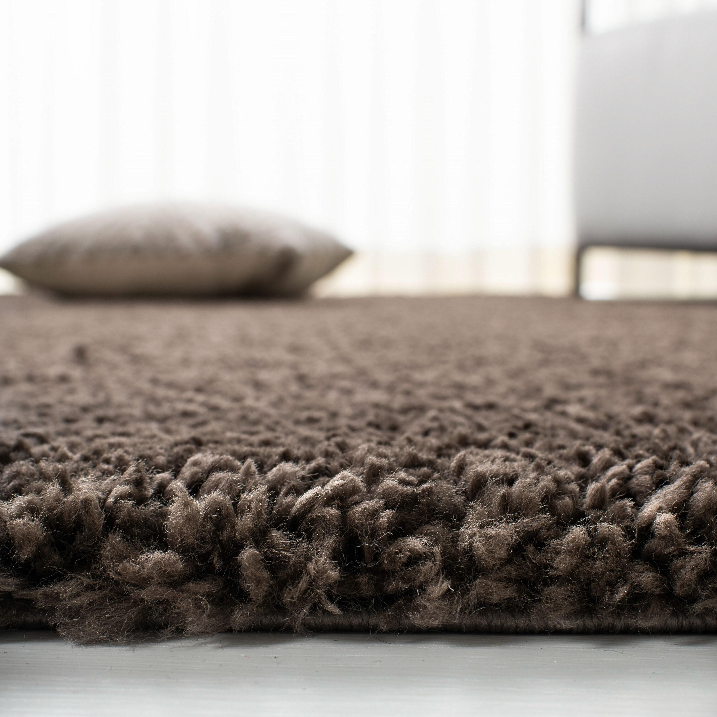 August Shag 900 AUG900 Power Loomed Indoor Area Rug - Brown - 8'x10' - Safavieh