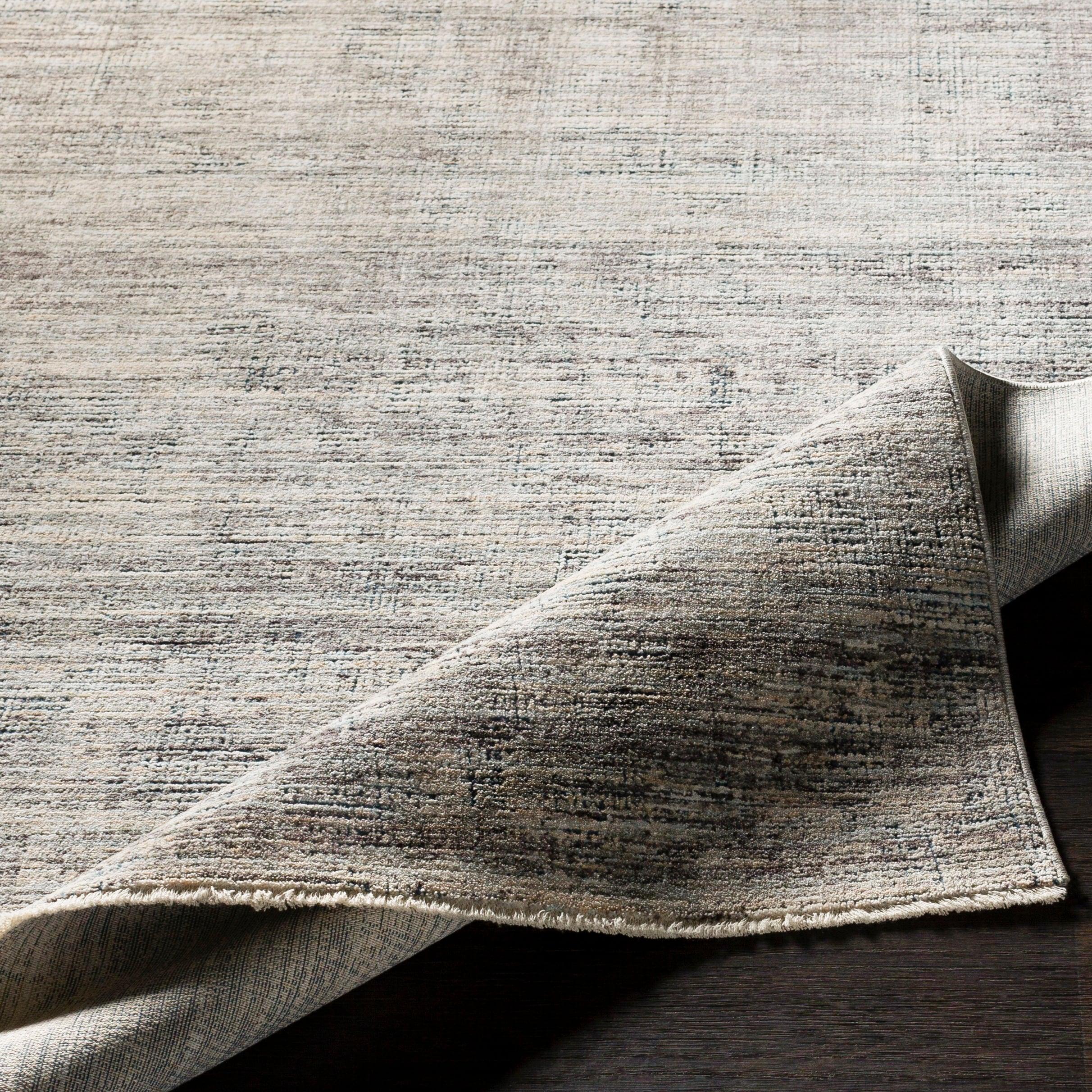 Presidential Gray Synthetic 94x120 Stain-Resistant Area Rug