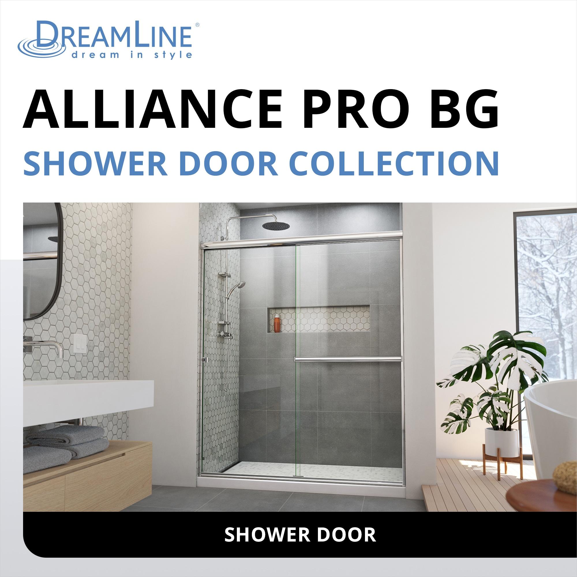DreamLine Alliance Pro BG 56-60 in. W x 70 3/8 in. H Semi-Frameless Sliding Shower Door